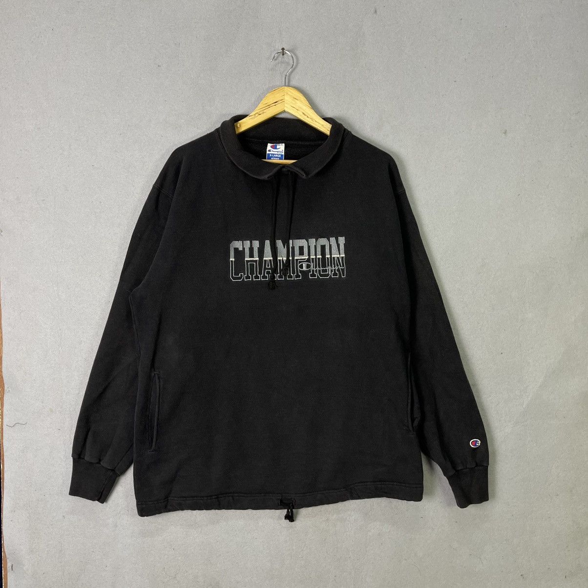Champion 90s Champion USA Spell-Out Black Sweatshirt Size US XL / EU 56 / 4 - 1 Thumbnail
