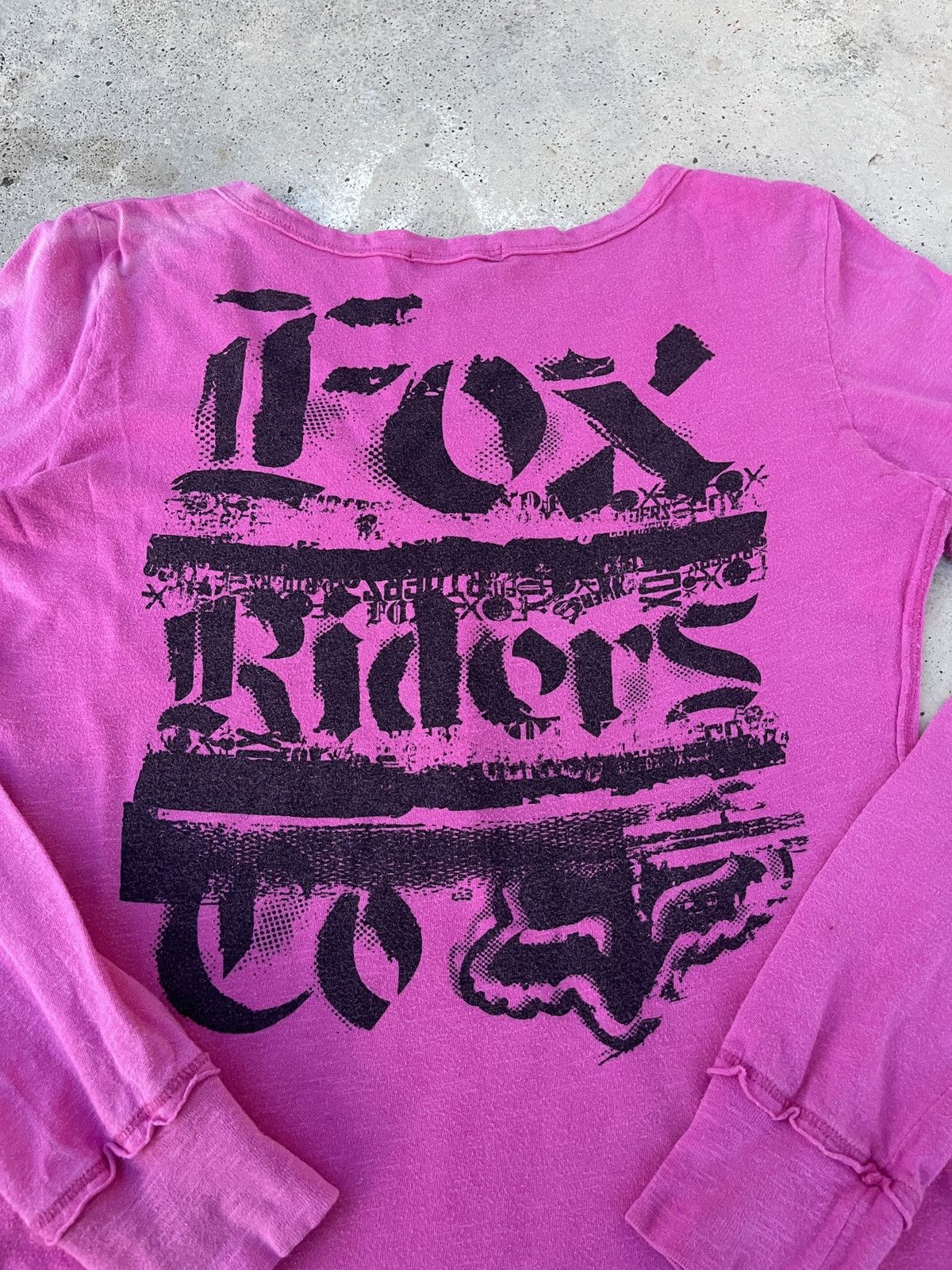 Affliction × Fox Racing × Le Grande Bleu (L.G.B.) Vintage Fox Riders Co Punk Gothic Long Sleeve T-Shirt Size US S / EU 44-46 / 1 - 7 Thumbnail
