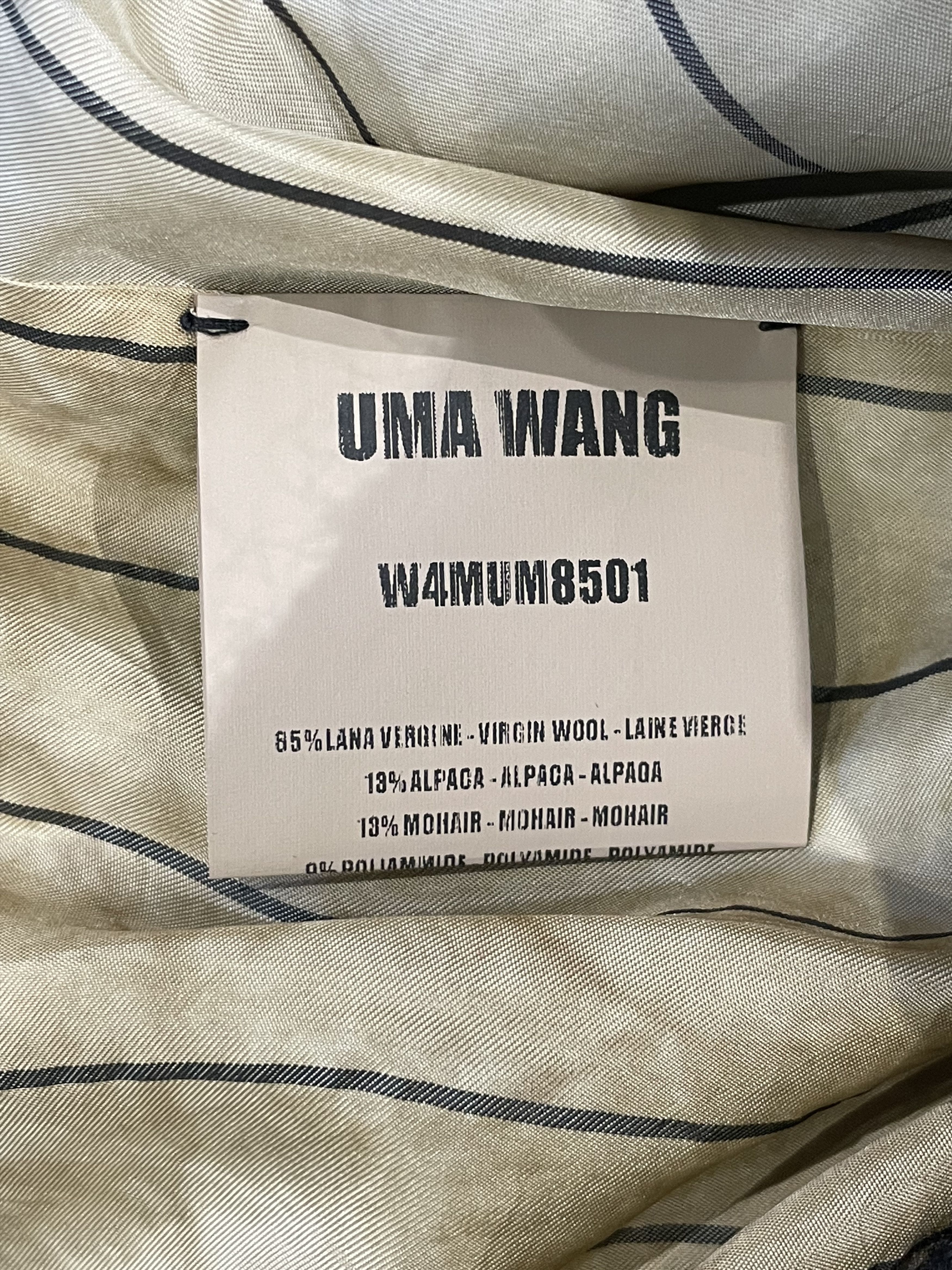 Uma Wang UMA WANG Black Wool Coat Size US M / EU 48-50 / 2 - 9 Thumbnail