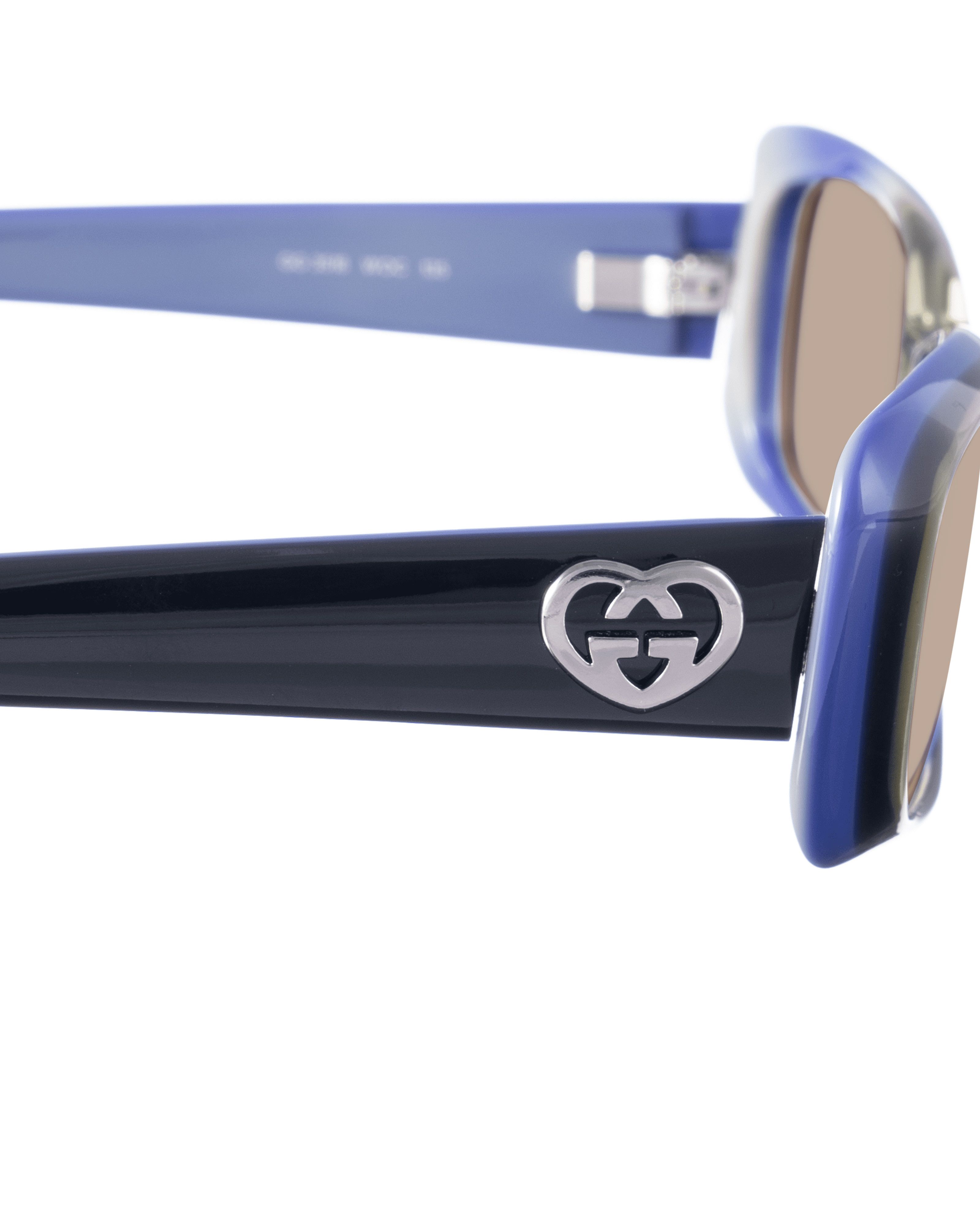 Gucci Gucci 00s Cat Eye Grey and Navy Sunglasses Size ONE SIZE - 3 Thumbnail
