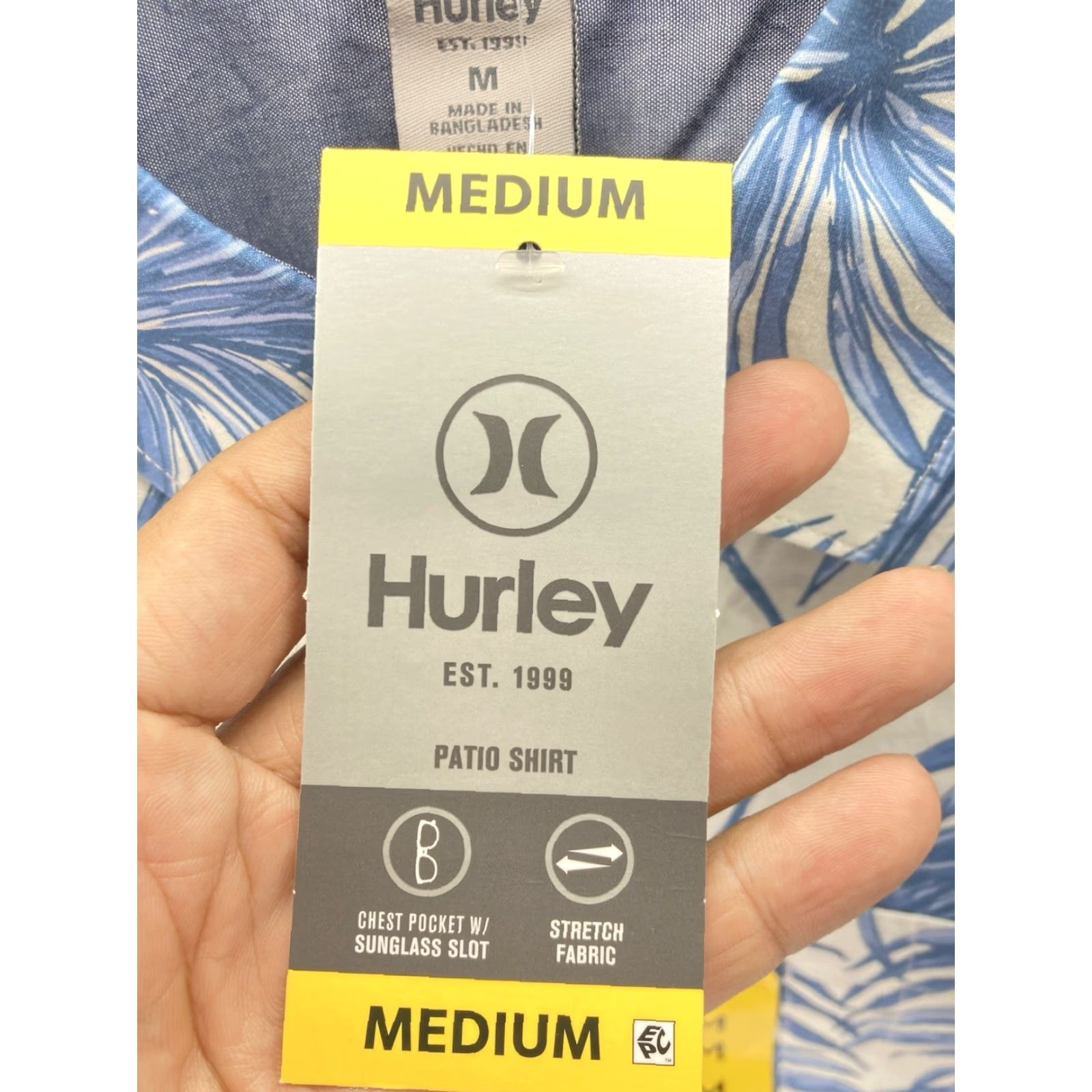 Hurley Hurley Patio Cabana Shirt Men Sz Medium Blue AOP Floral Button Short Sleeve NWT Size US M / EU 48-50 / 2 - 6 Thumbnail