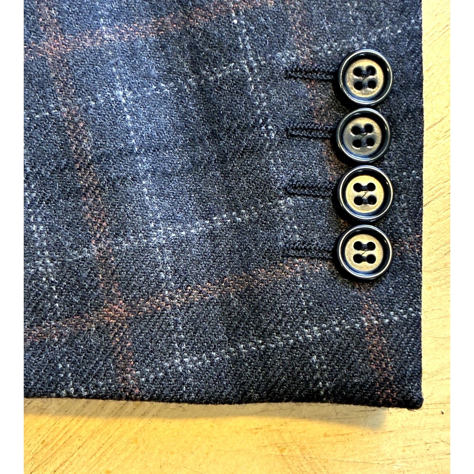 Canali CANALI Gray Plaid Check 100% Wool Blazer Sport Coat 38R S Size 38R - 3 Thumbnail