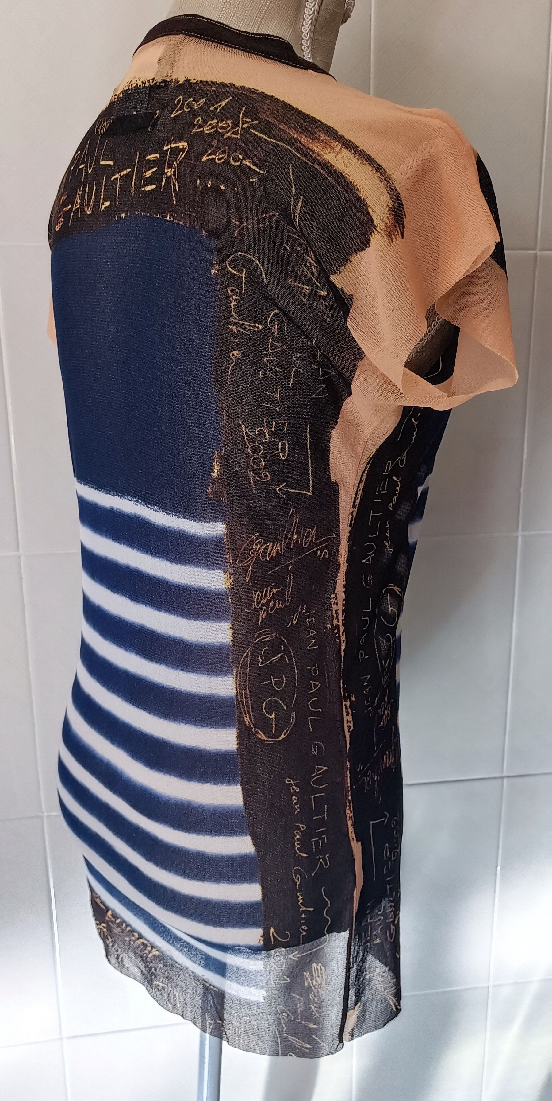 Jean Paul Gaultier SS2001- Graffiti and stripes long top Size US S / EU 44-46 / 1 - 15 Thumbnail
