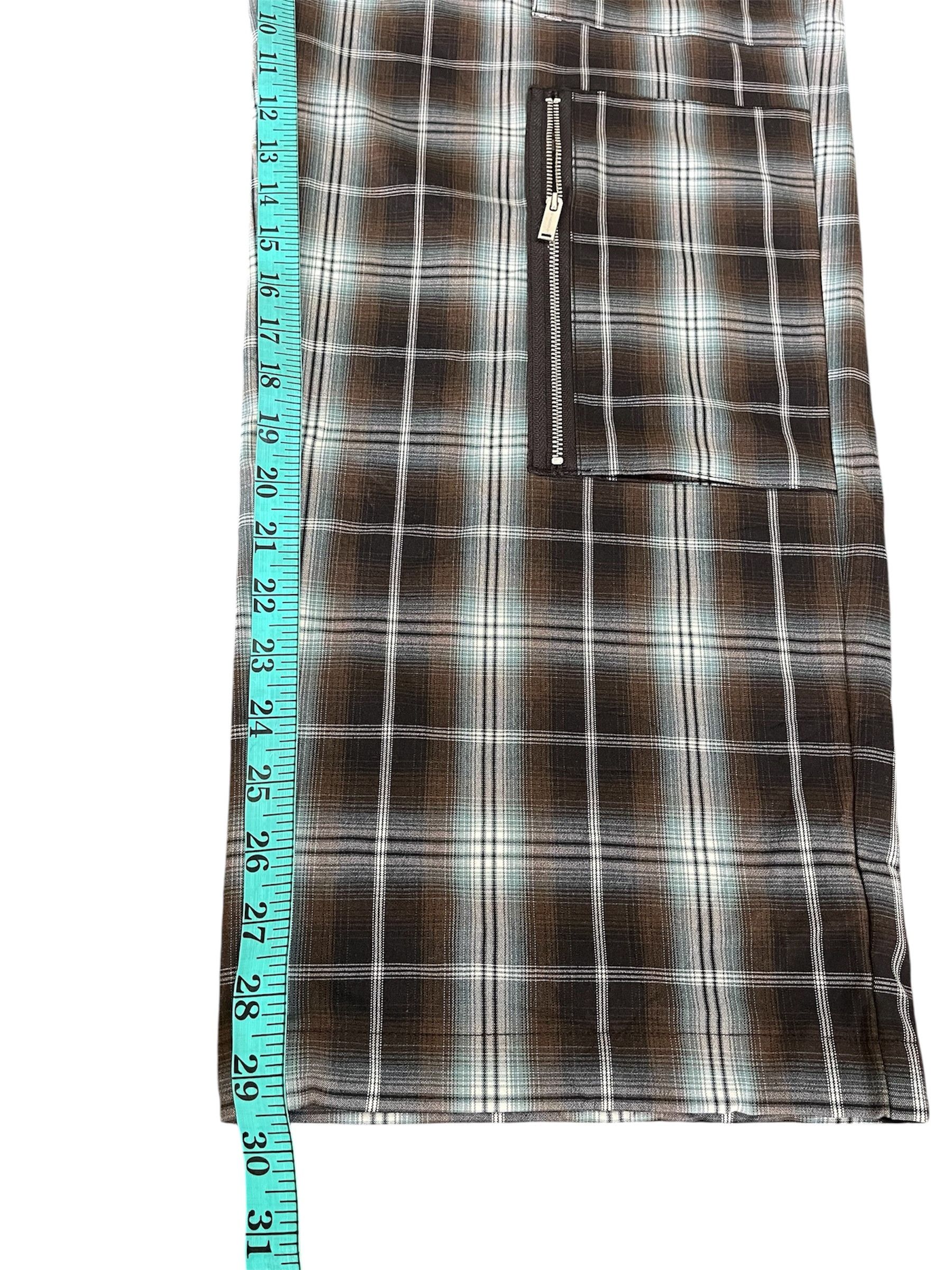 GU × Undercover Gu x undercover Multipocket Zipper Plaid Baggy Pant Size US 35 - 13 Thumbnail