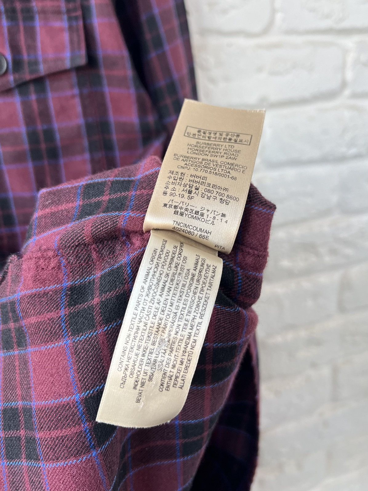 Burberry Burberry Brit Checked Wool Button Up Shirt Size US M / EU 48-50 / 2 - 7 Thumbnail