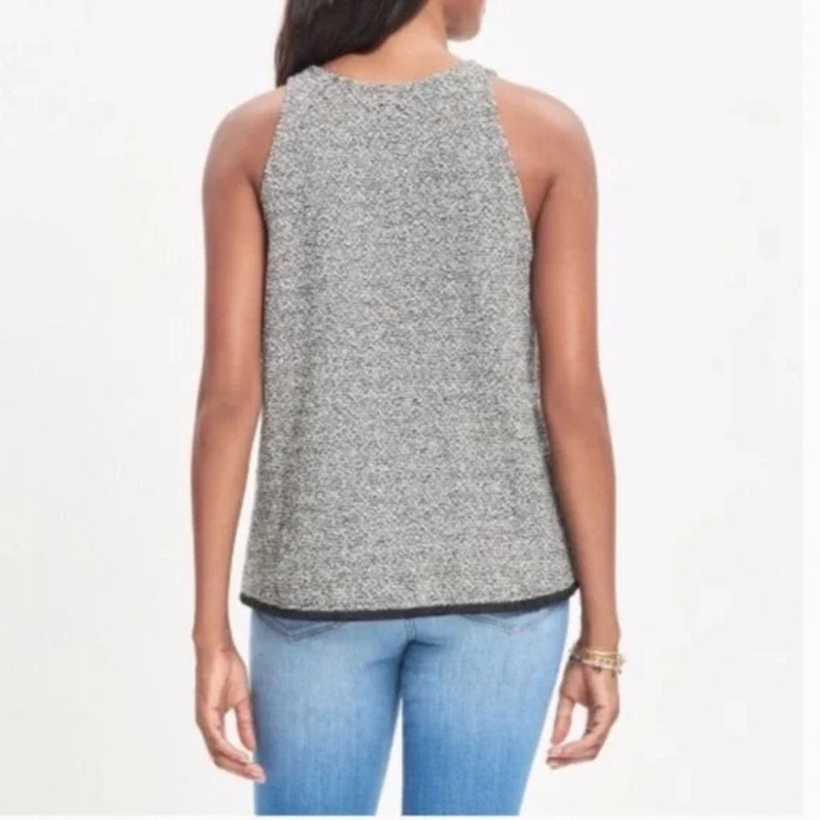 Madewell MADEWELL Tweed High-Low Swingy Fringe Tank Sweater Sz XS Size XS / US 0-2 / IT 36-38 - 3 Thumbnail