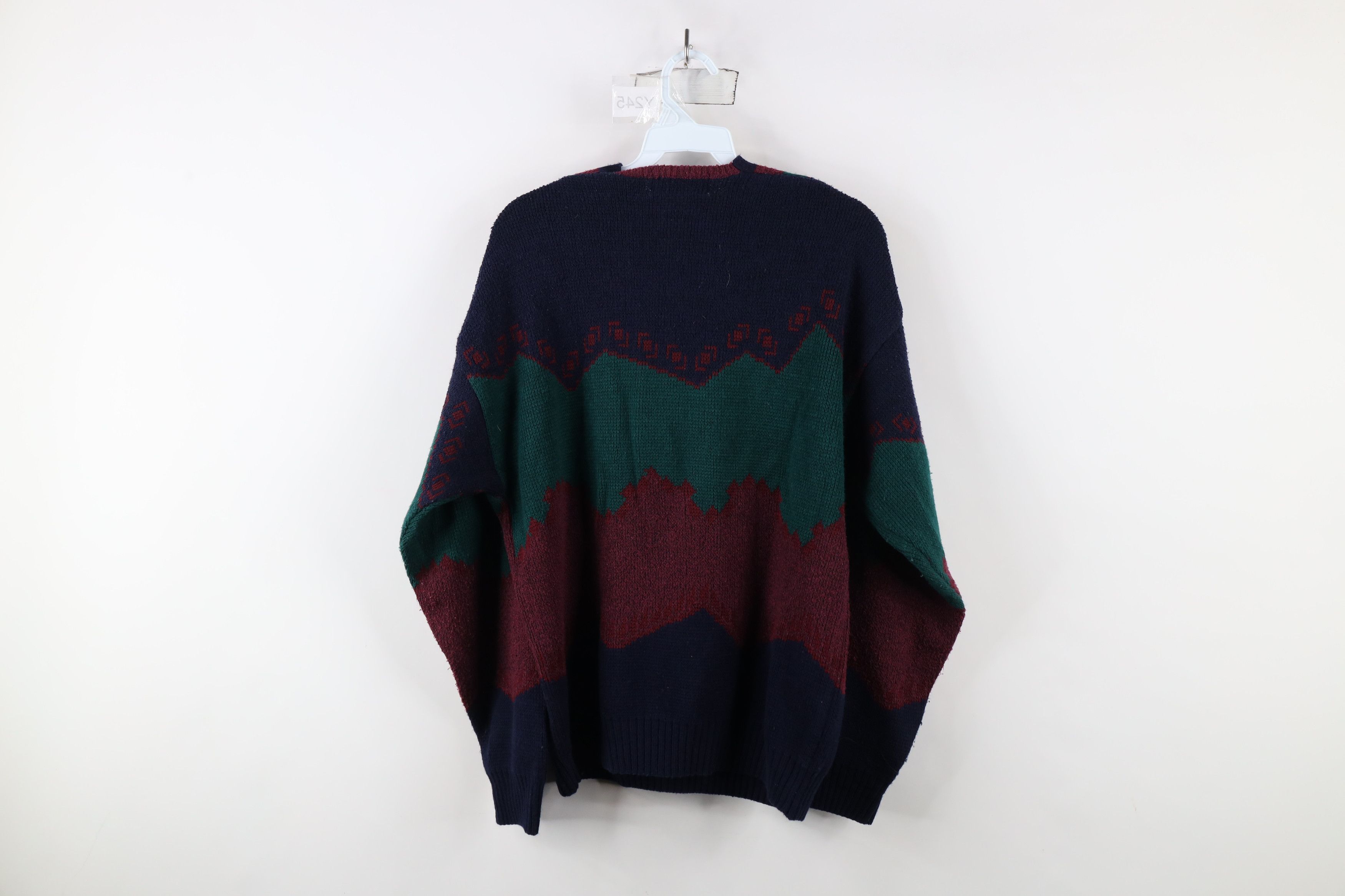 Vintage Vintage 90s Streetwear Striped Dapper Knit V-Neck Sweater Size US S / EU 44-46 / 1 - 7 Thumbnail