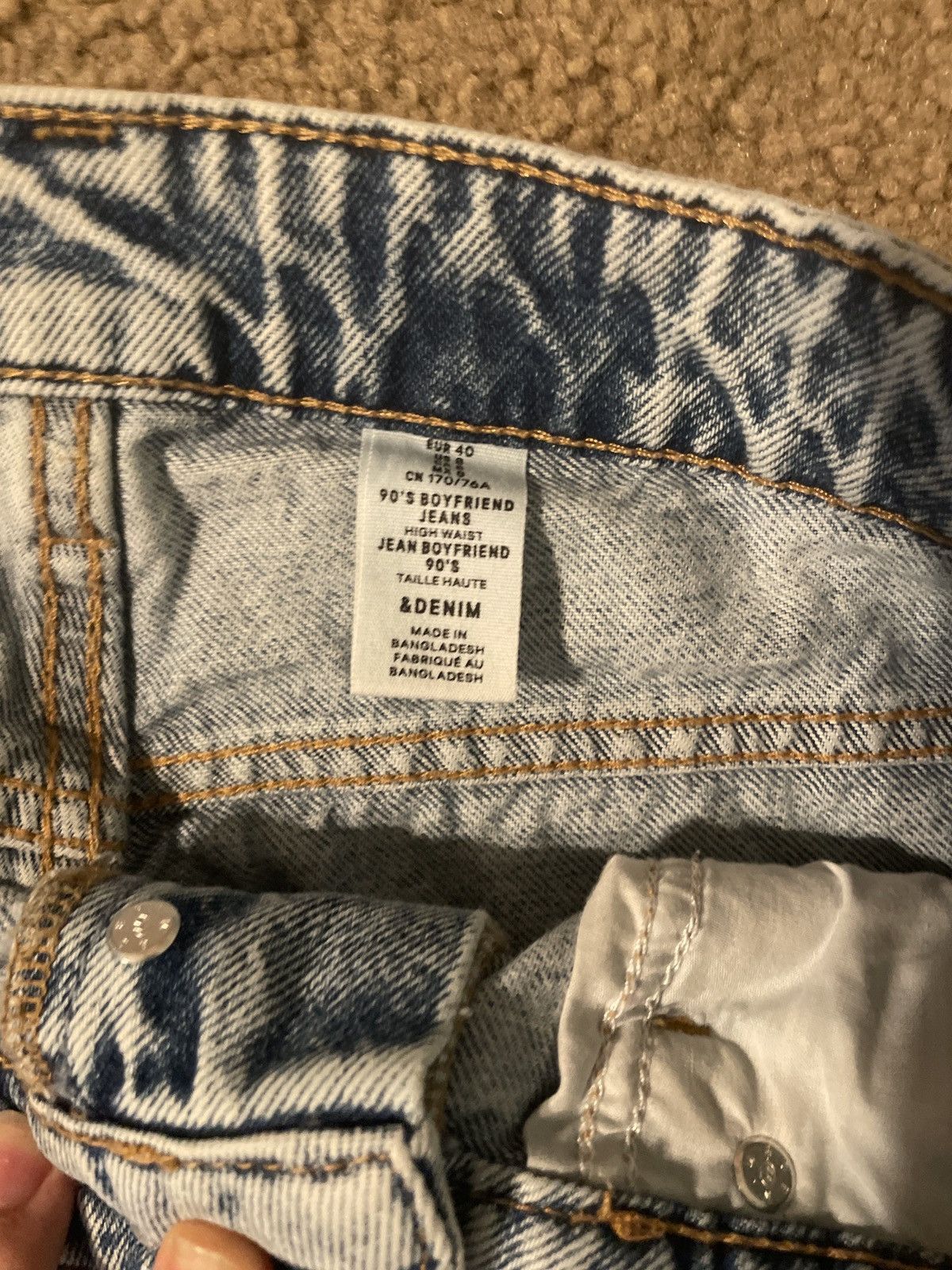 H&M &DENIM 90's Boyfriend Jeans, High-Waisted, Women's Size 8 Size 30" / US 8 / IT 44 - 3 Thumbnail