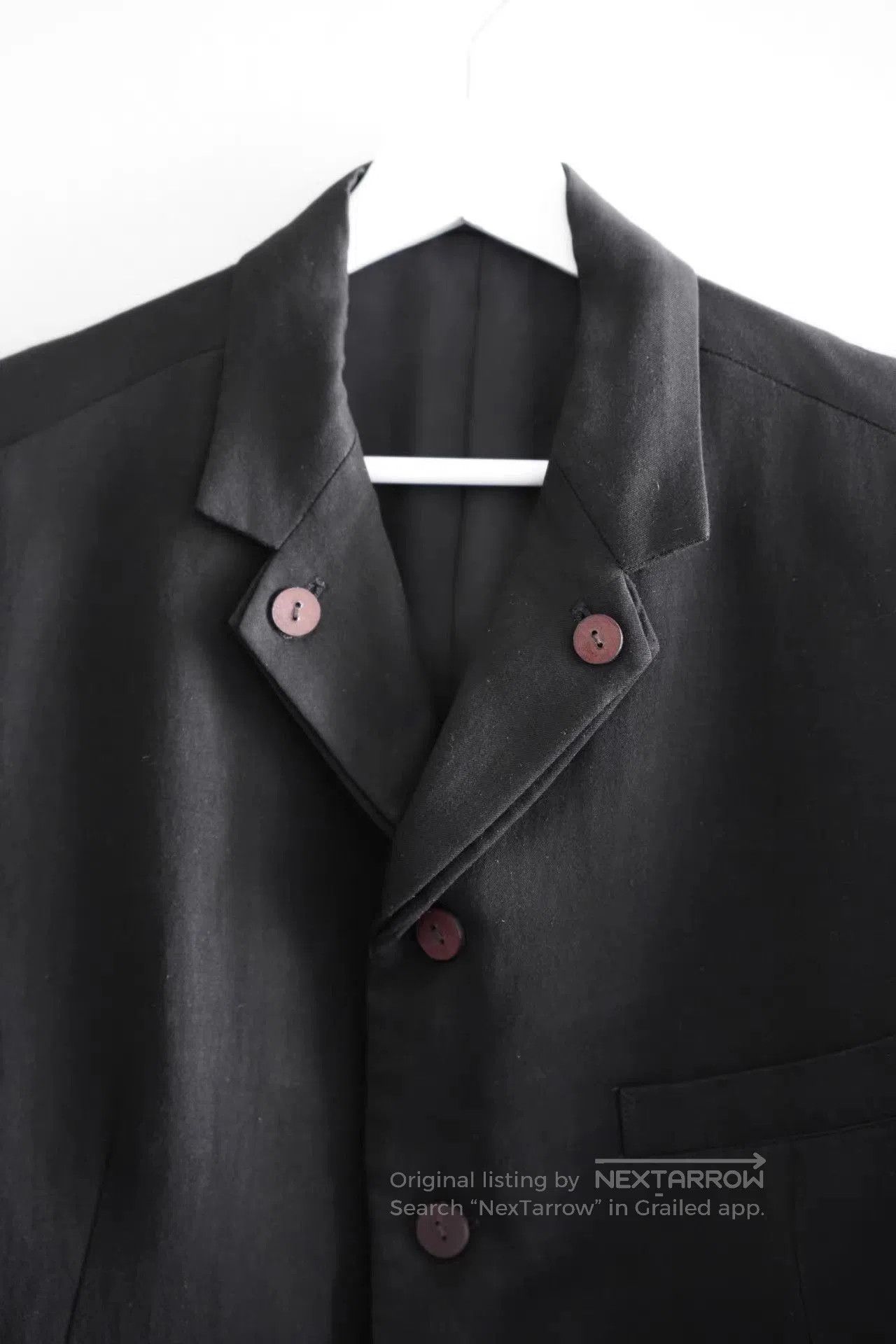 Yohji Yamamoto Black Button. Size US M / EU 48-50 / 2 - 2 Thumbnail