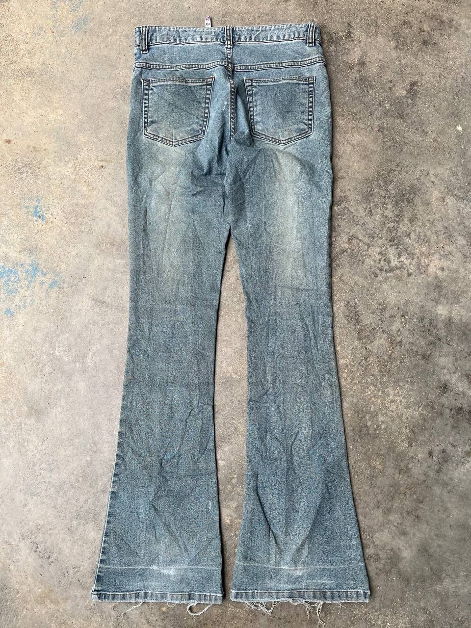 Japanese Brand JAPANESE BRAND FLARED JEANS RARE DESIGN Size 29" - 4 Thumbnail