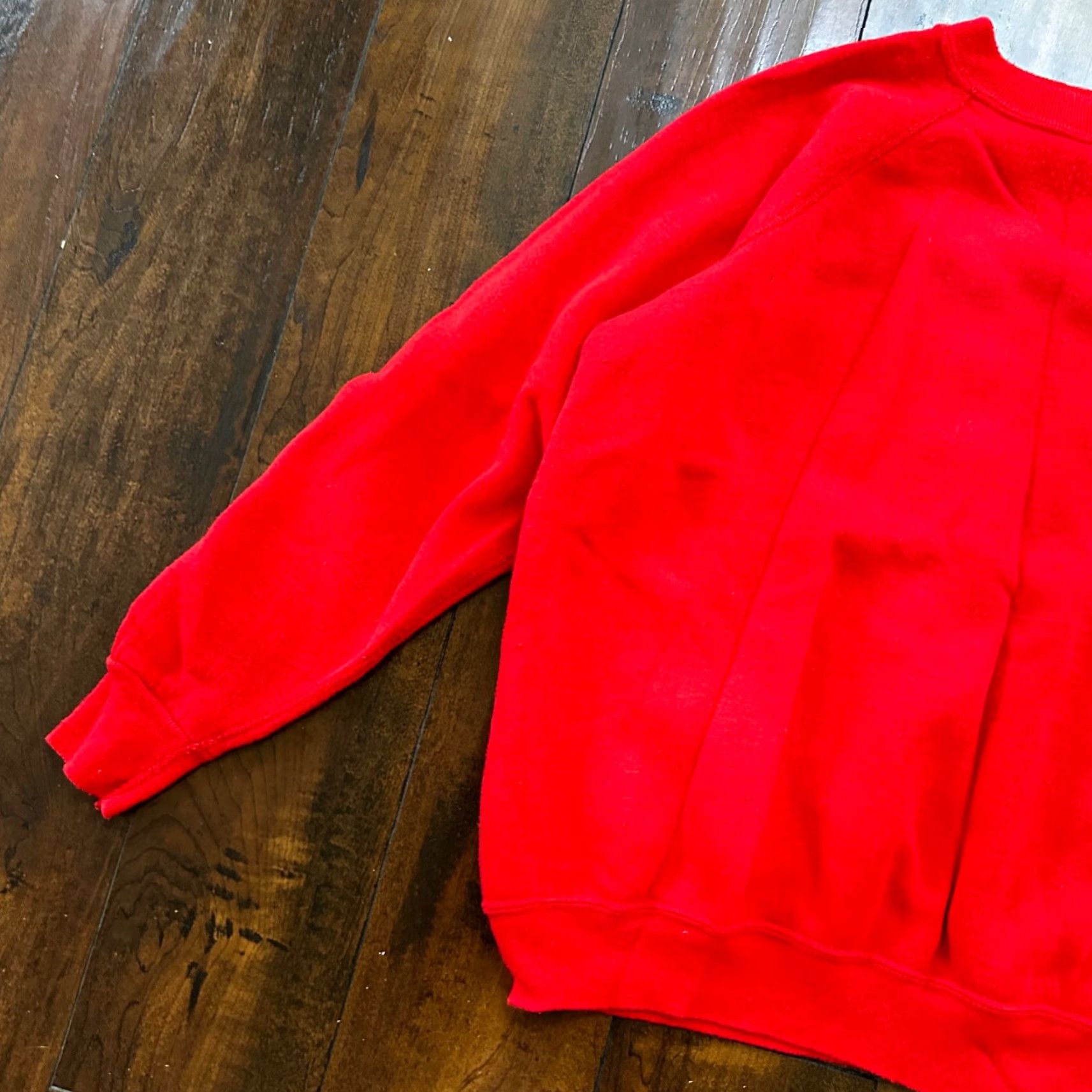 Vintage VINTAGE Casual Wear Sweatshirt Shirt Men L Red Graphic Print 1960s 60s 70s All Seasons Autumn Winter Fall Spring USA Red Mens"} Size US L / EU 52-54 / 3 - 3 Thumbnail