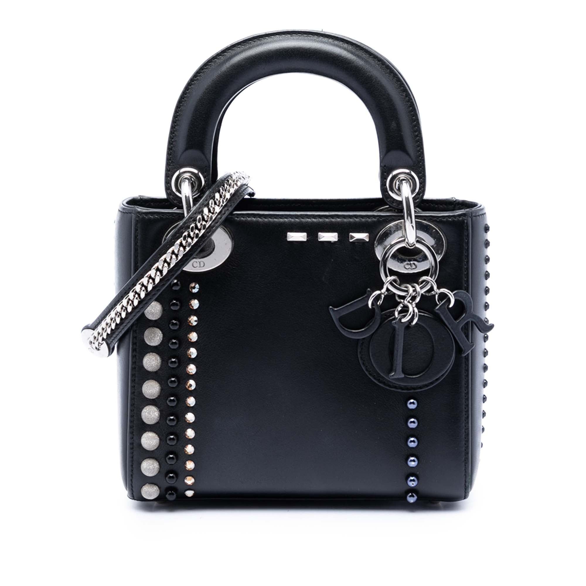 Dior Mini Lambskin Studded Crystal Pearl Lady Dior Size ONE SIZE - 1 Thumbnail