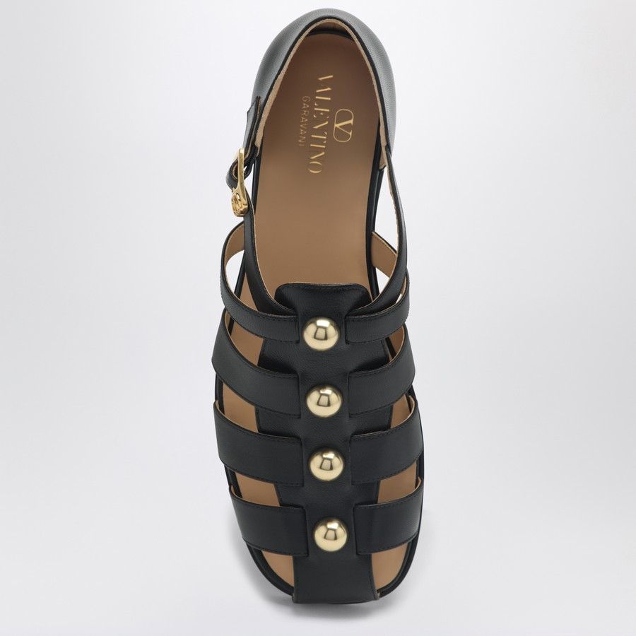 Valentino o1d2blof1025 Stud Leather Sandals in Black Size US 9 / EU 42 - 2 Thumbnail