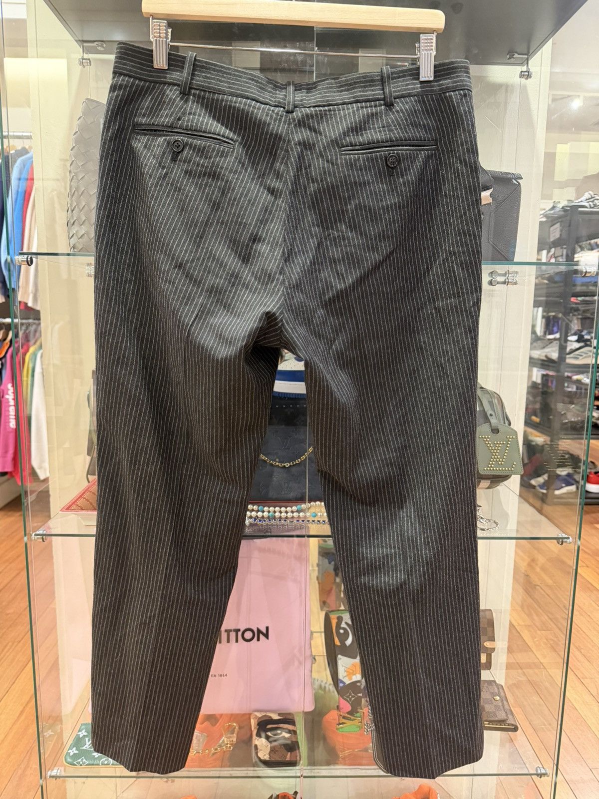 Maison Margiela Maison Margiela Wool Cashmere Pinstripe Trousers Size US 34 / EU 50 - 2 Thumbnail