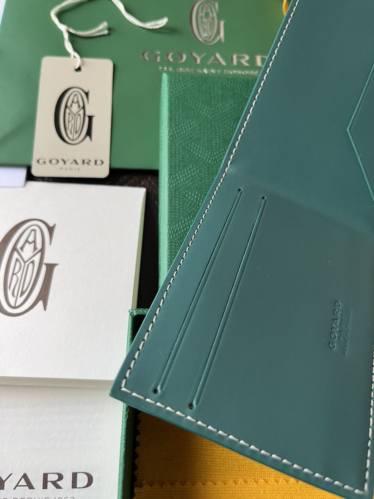 Goyard Goyard Iconic Limited Green Leather Wallet BrandNew Giftable Size ONE SIZE - 17 Thumbnail