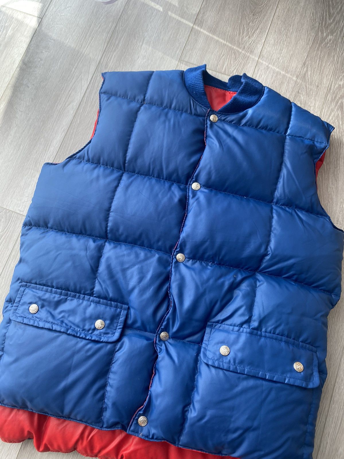 Vintage Vintage Down Puffer Vest Reversible 80s Big Country Size US L / EU 52-54 / 3 - 3 Thumbnail