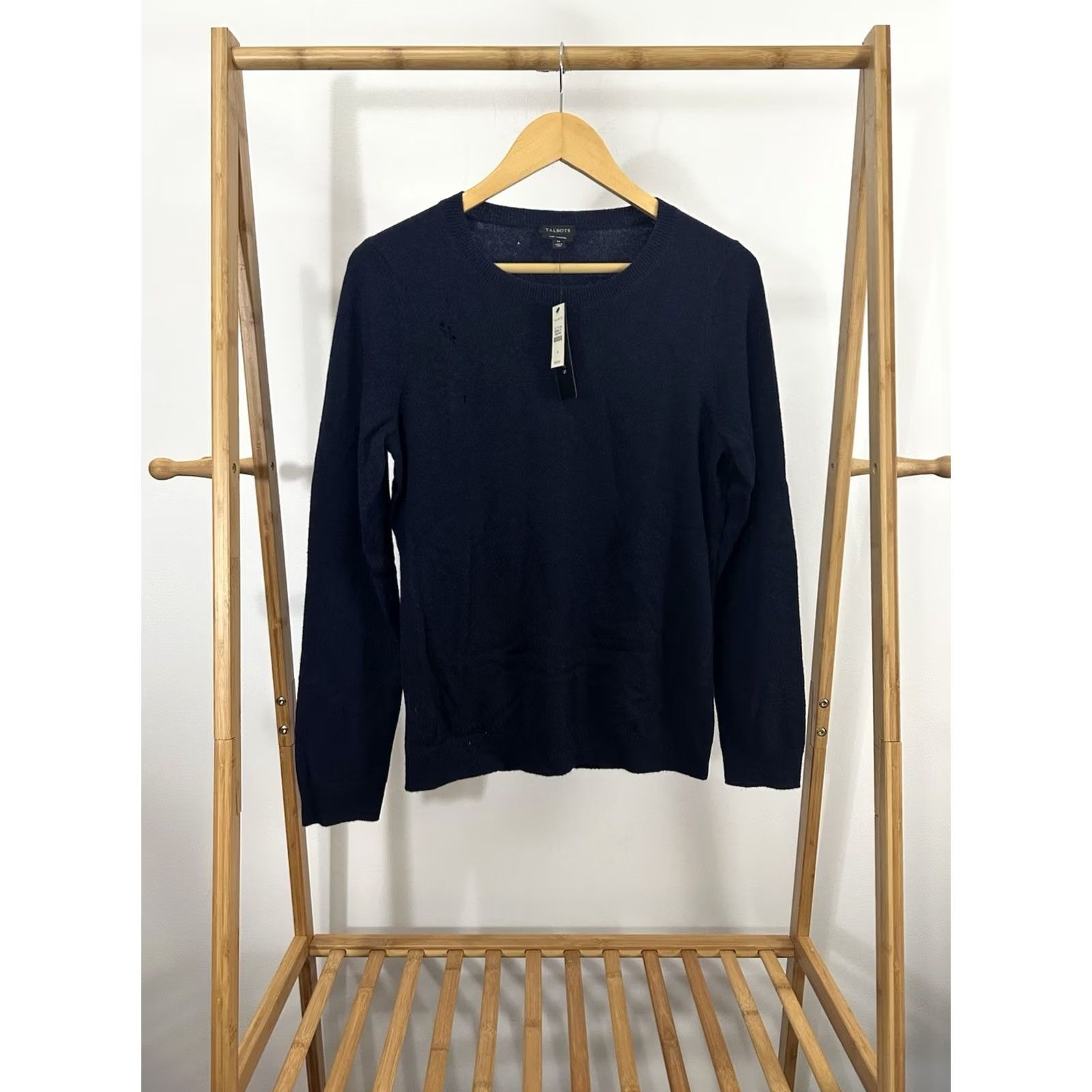 Talbots NWT Talbots Women's Cashmere Light Sweater Blue Size M Damaged Holes Pullover Knit Pullover Sweater Womens Cashmere Blue M Damaged Holes Size M / US 6-8 / IT 42-44 - 2 Thumbnail