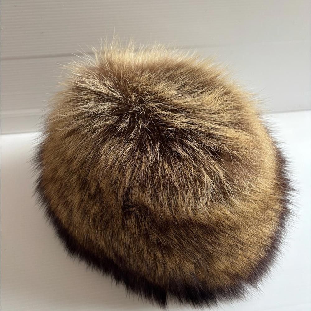 Designer Vintage Natural Raccoon Fur Hat Size ONE SIZE - 2 Thumbnail