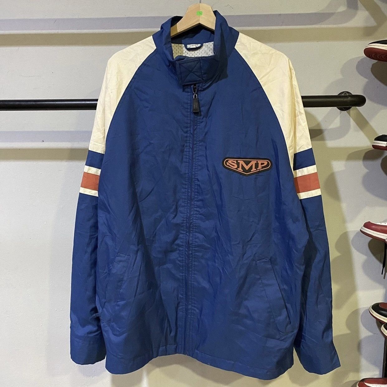 Vintage Vtg 90's SMP Windbreaker Water And Wind Proof Zip Up Jackets Size US L / EU 52-54 / 3 - 1 Thumbnail