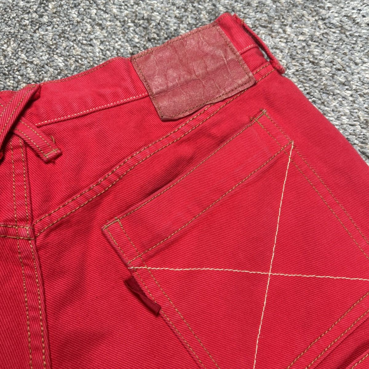 20471120 × Japanese Brand × Vintage 20471120 6 pocket denim shorts red jorts Size US 30 / EU 46 - 5 Thumbnail