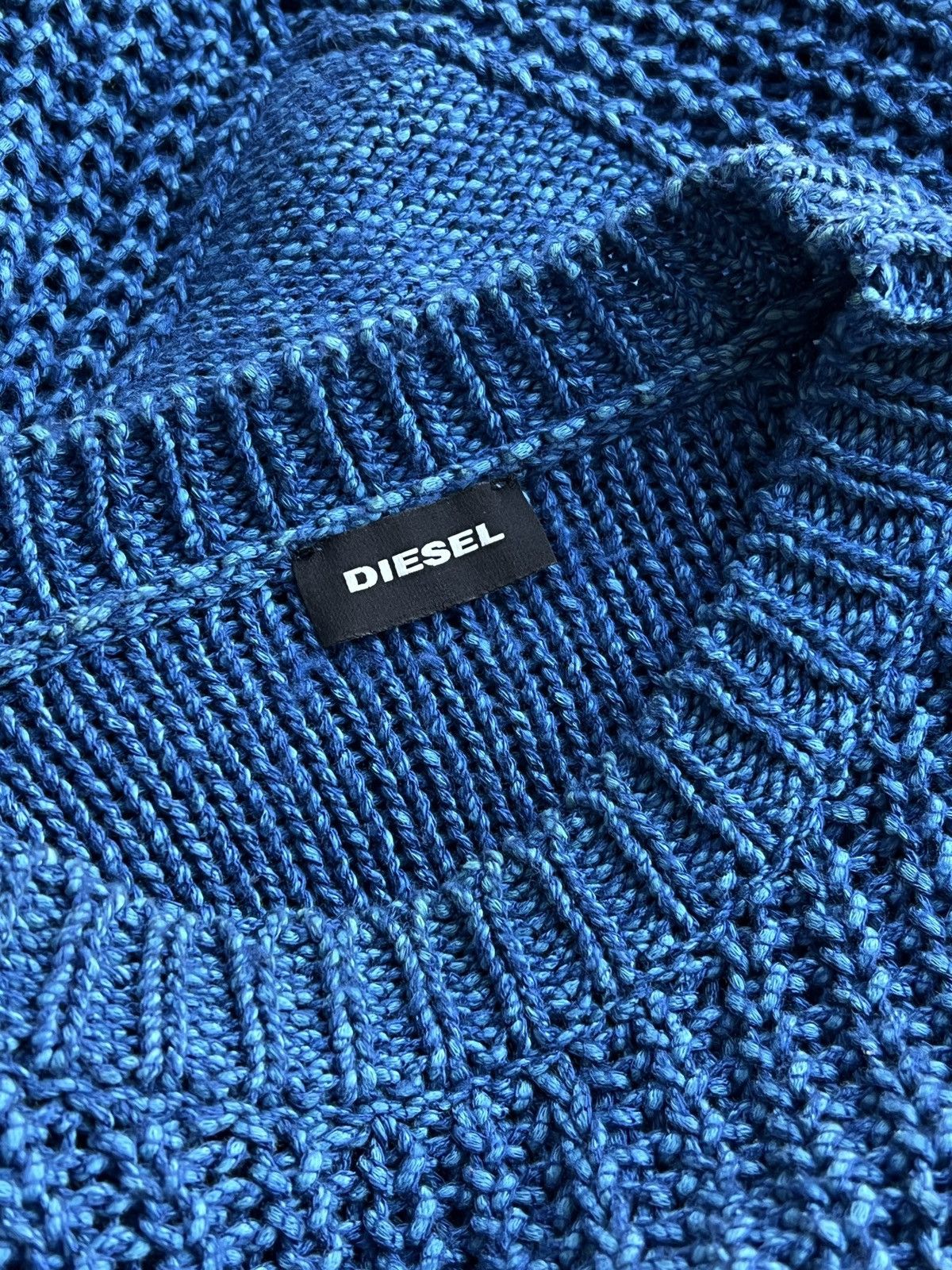 Diesel Diesel blue sweater faded distressed knitted y2k Size US L / EU 52-54 / 3 - 13 Thumbnail