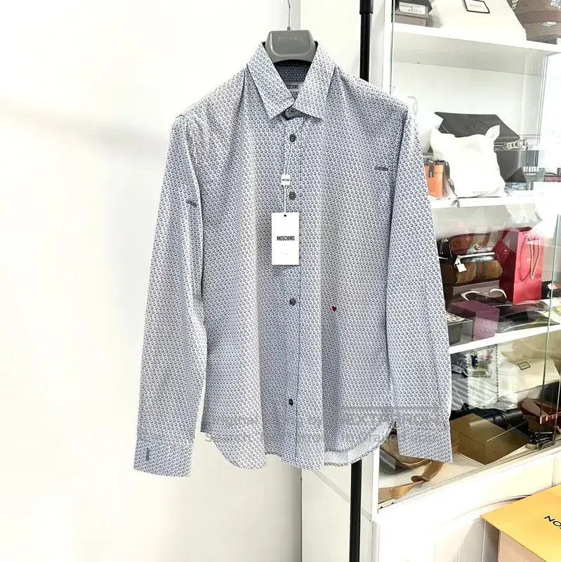 Moschino Moschino Multi-Color Cotton Long Sleeve Shirt . Size US M / EU 48-50 / 2 - 1 Thumbnail