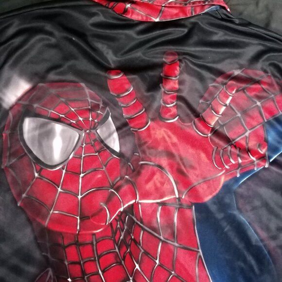 Marvel Comics × Vintage Vintage Spider Man Movie Polyester Button Shirt Size US XL / EU 56 / 4 - 8 Thumbnail