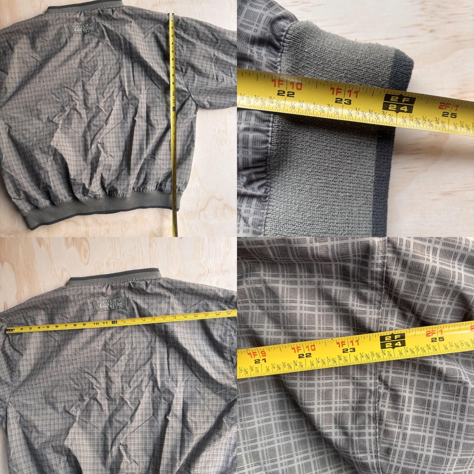 Vintage Cabela's Jacket Mens XL Gray Check V Neck Pullover Windbreaker Outdoor Wind-Resistant Lightweight Water Resistant Casual Size US XL / EU 56 / 4 - 8 Thumbnail
