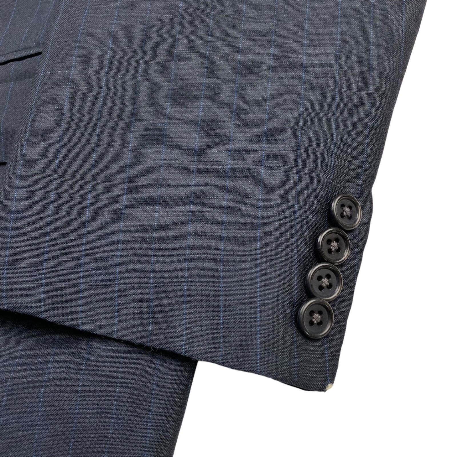 Oxxford Clothes VTG Oxxford Clothes Men's Manhattan Lightweight Suit Blue St Size 44R - 4 Thumbnail