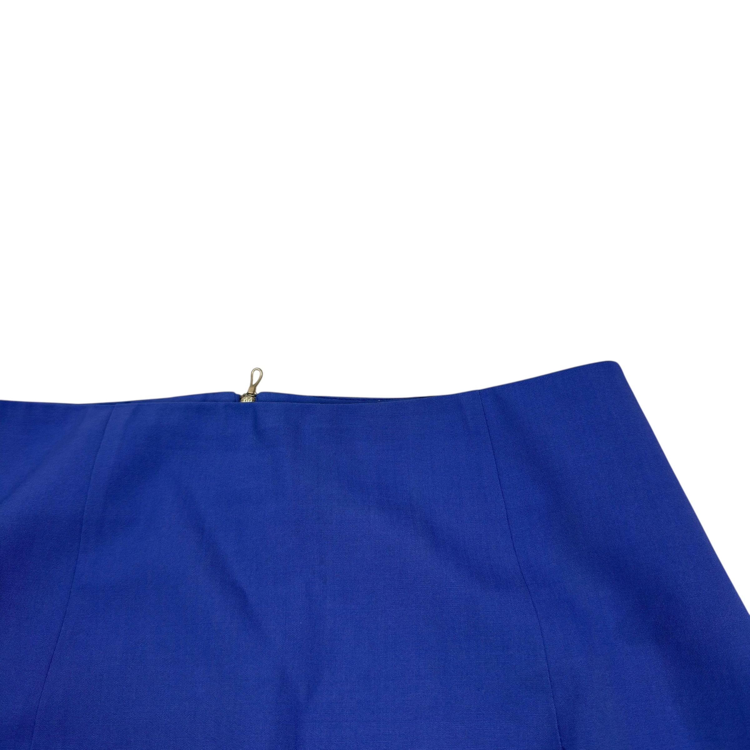 Acne Studios Acne Women's Royal Blue Stretch Back Zip Mini Short Skirt 38 Size 38" / US 16 / IT 52 - 4 Thumbnail
