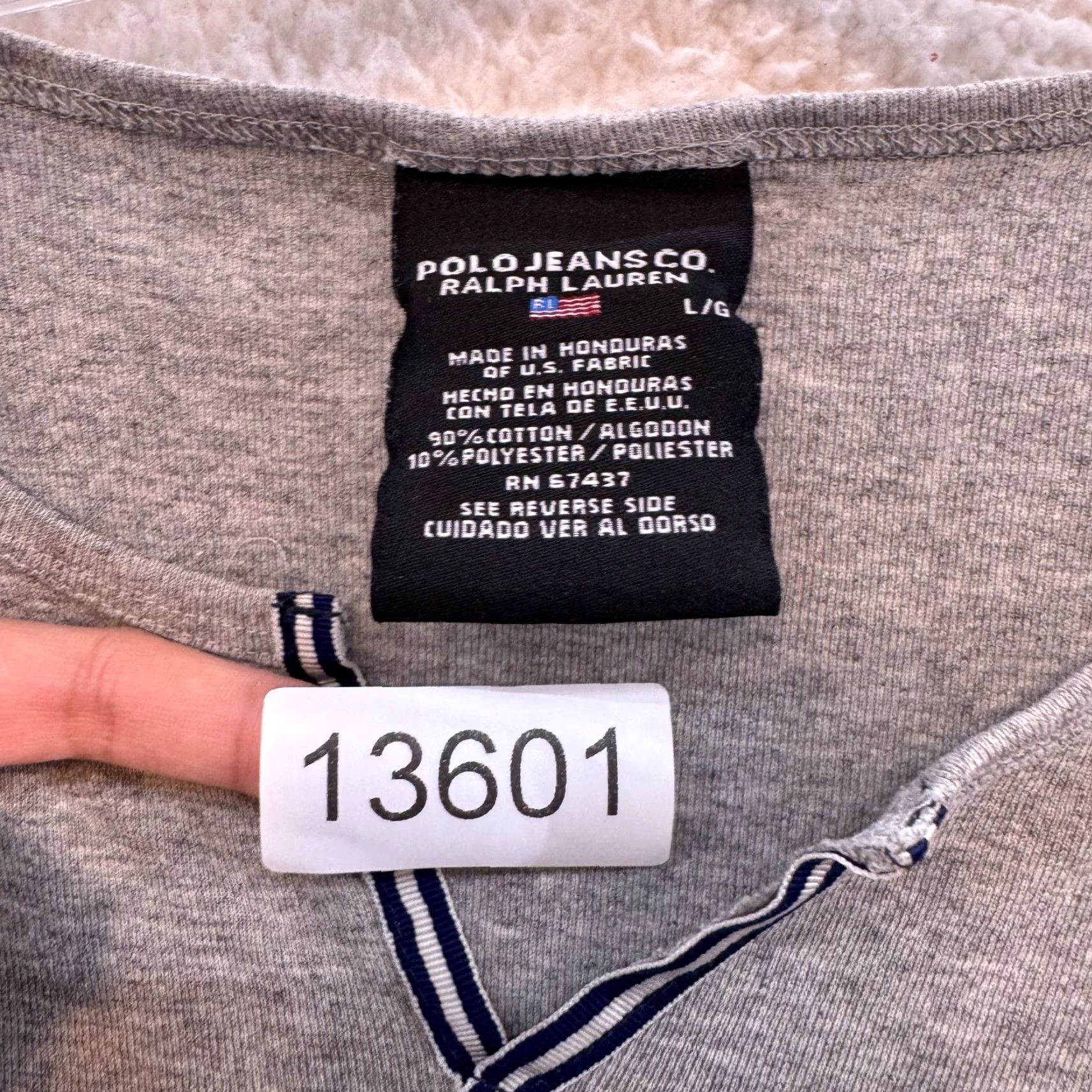 Polo Ralph Lauren VINTAGE Polo Ralph Lauren Shirt L Womens Gray Y2K Grunge Bella Swan Fairy Sporty Size L / US 10 / IT 46 - 8 Thumbnail