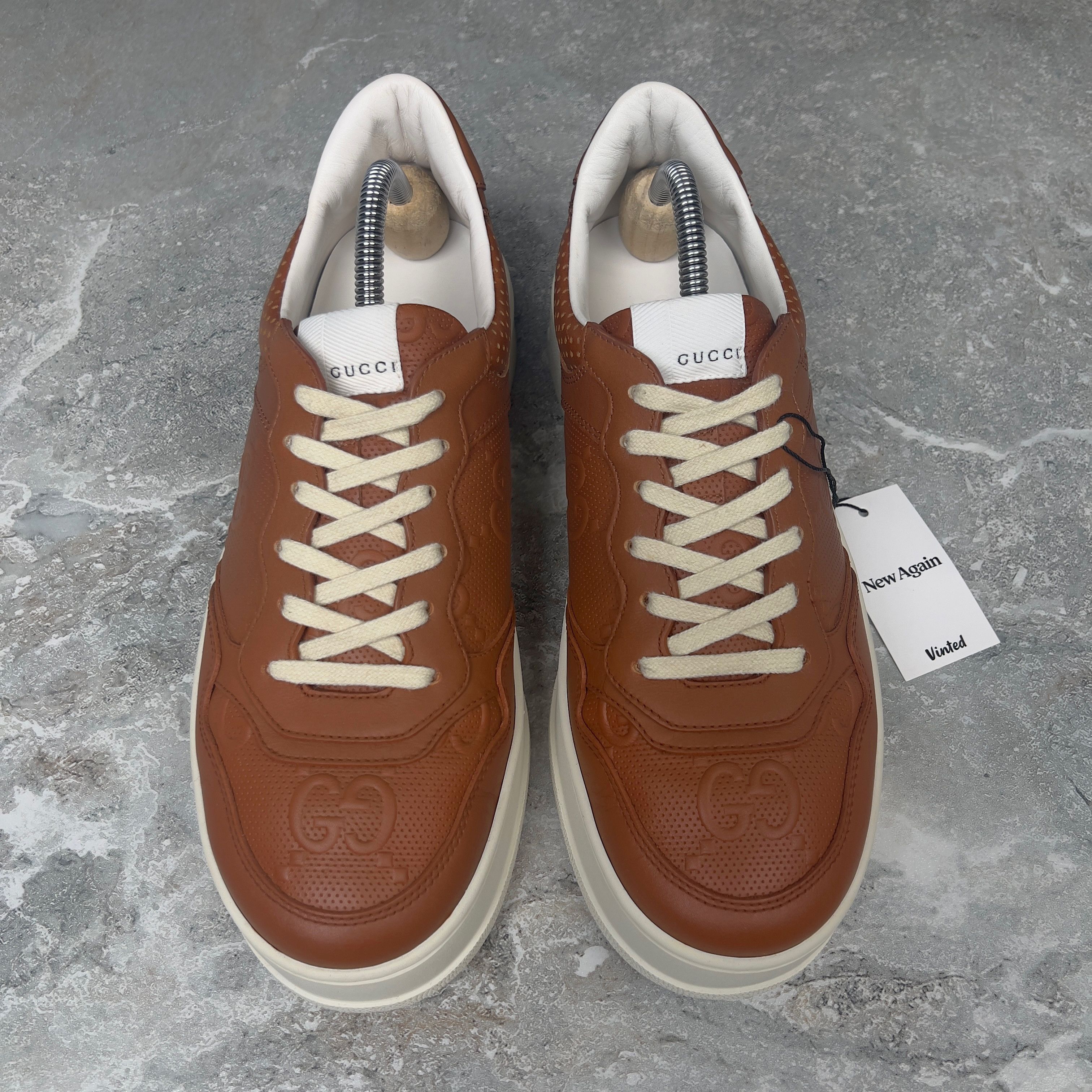 Gucci Gucci Chunky GG Embossed Logo Trainer Sneaker Leather Size US 8.5 / EU 41-42 - 4 Thumbnail