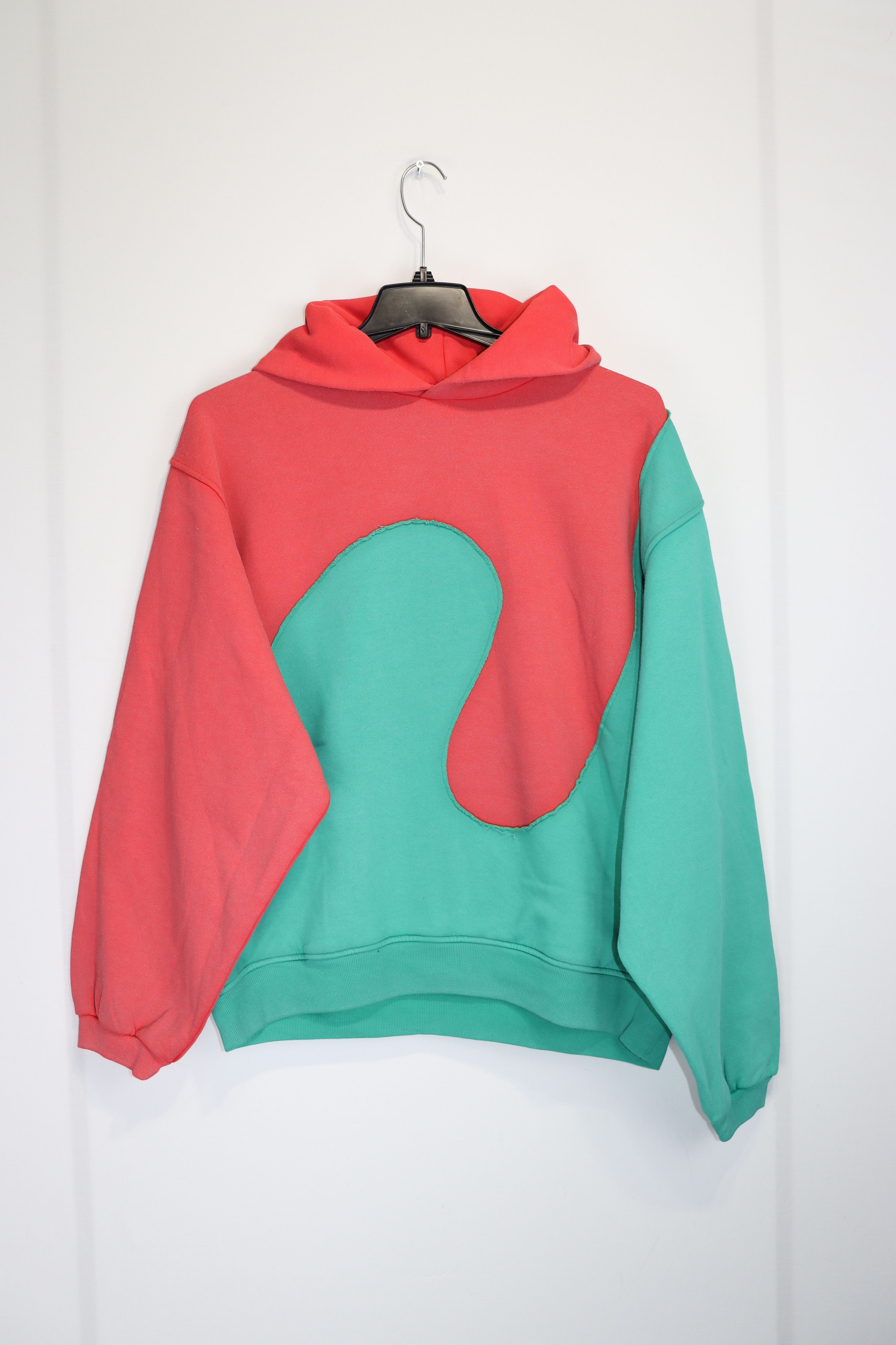 ERL o1rshd1 Spiral Oversize Cotton Blend Hoodie in Red/Green | Grailed