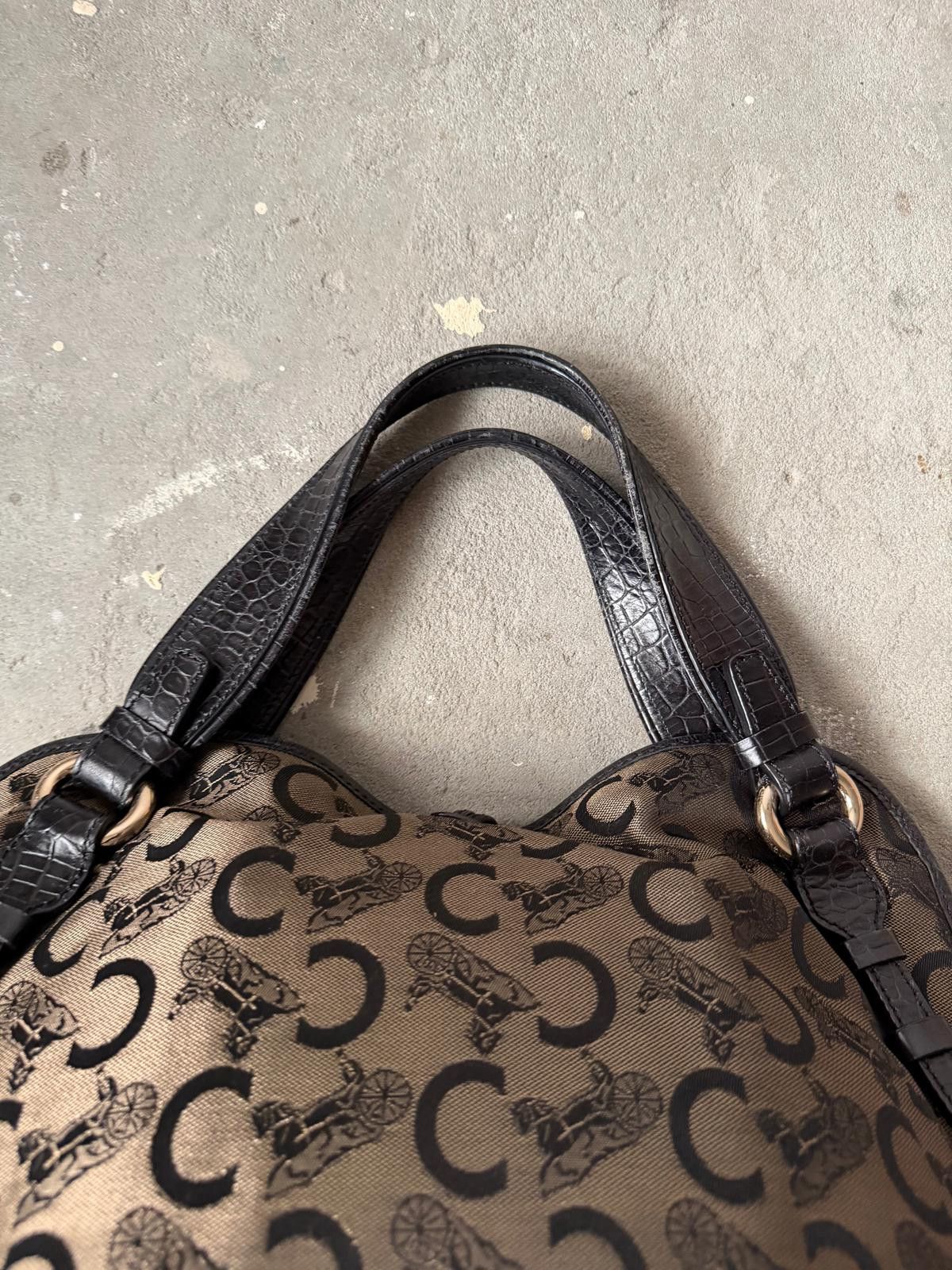 Celine Celine Horse Carriage Bittersweet Shoulder Bag Black/Grey Size ONE SIZE - 8 Thumbnail