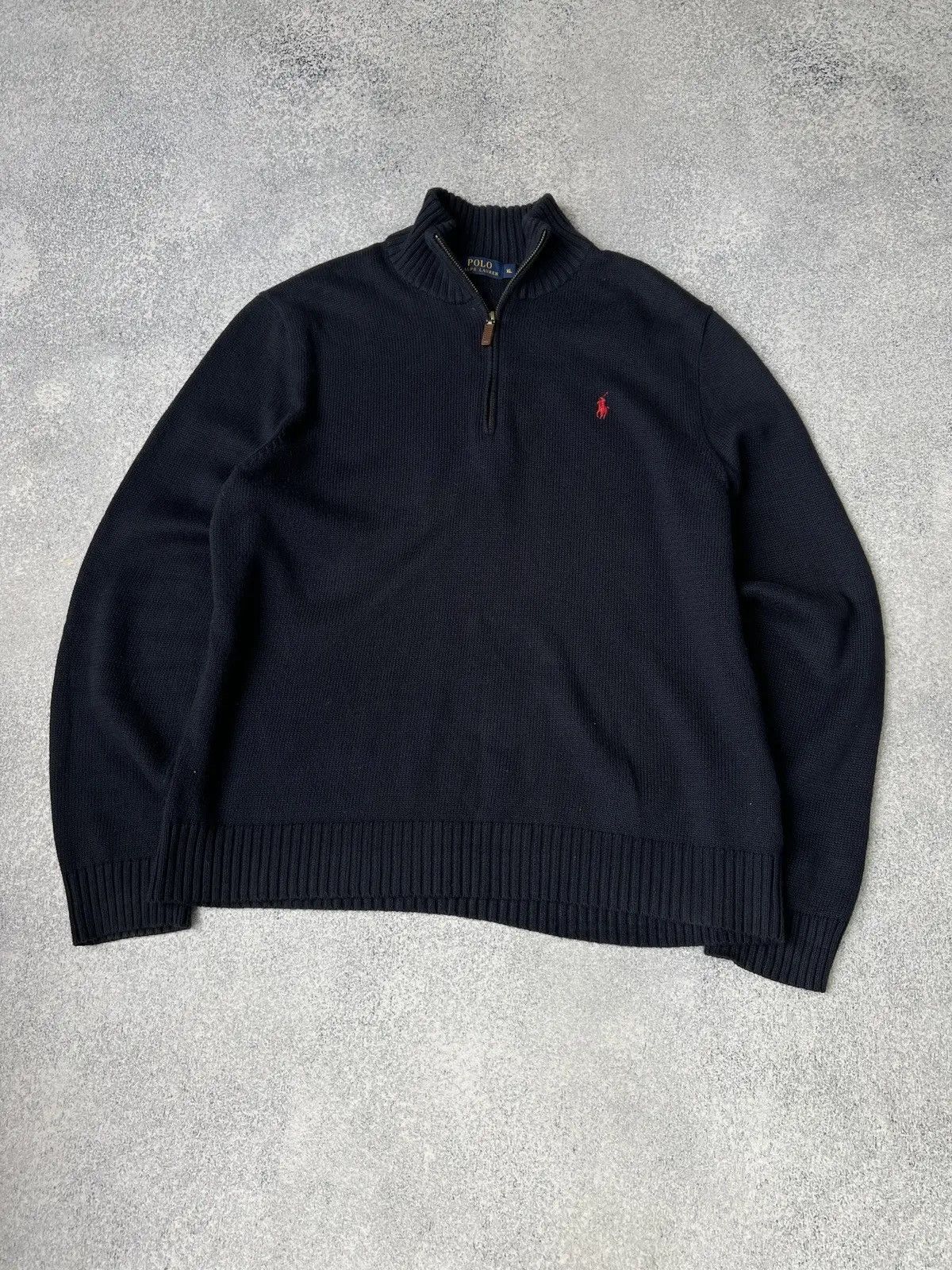 Polo Ralph Lauren × Vintage Vintage Polo Ralph Lauren 1/4 zip knit sweatshirt Size US XL / EU 56 / 4 - 4 Thumbnail
