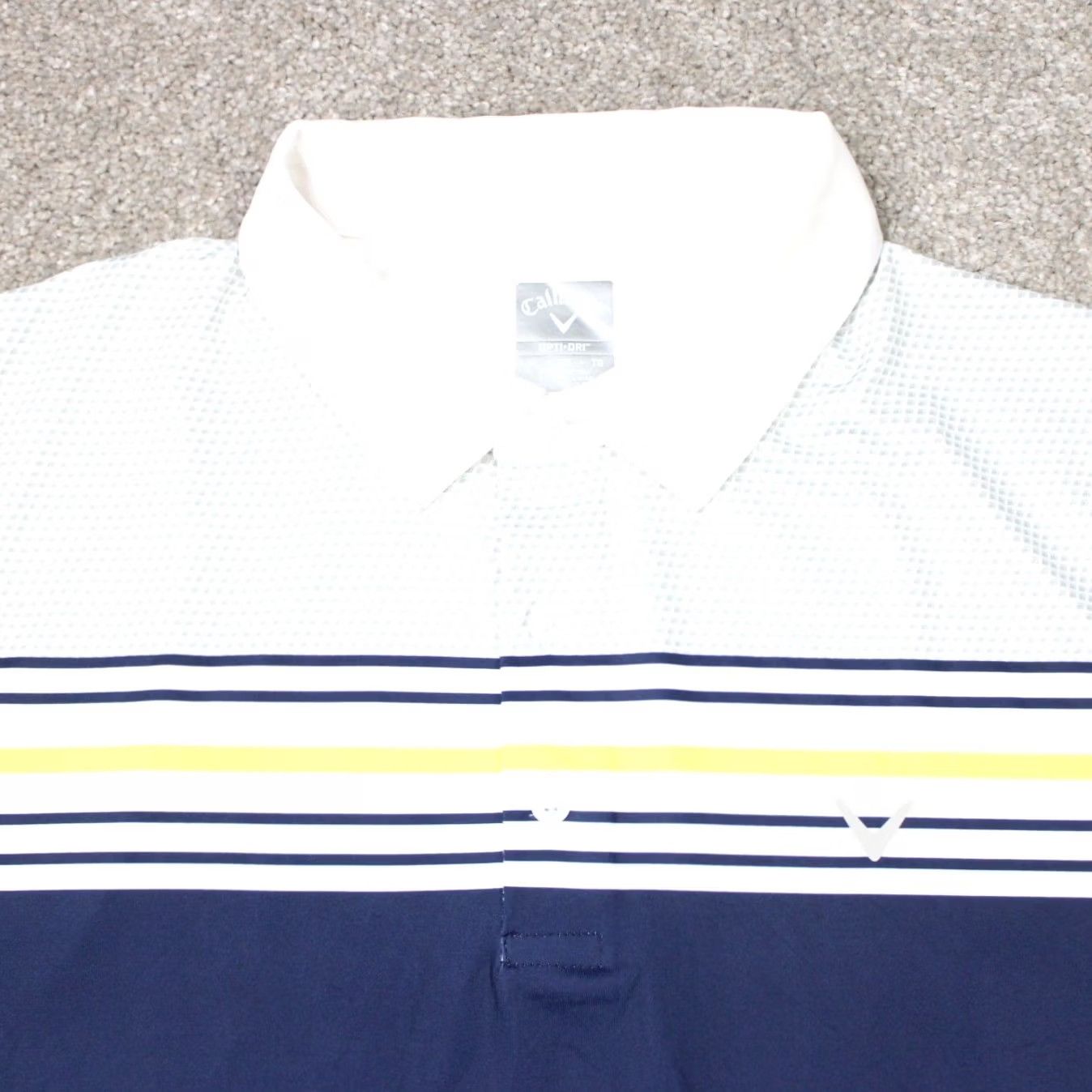 Callaway Callaway Polo Shirt Mens XL Blue/White/Yellow Opti-Dri Golf Short Sleeve Polo Shirt Size US XL / EU 56 / 4 - 4 Thumbnail