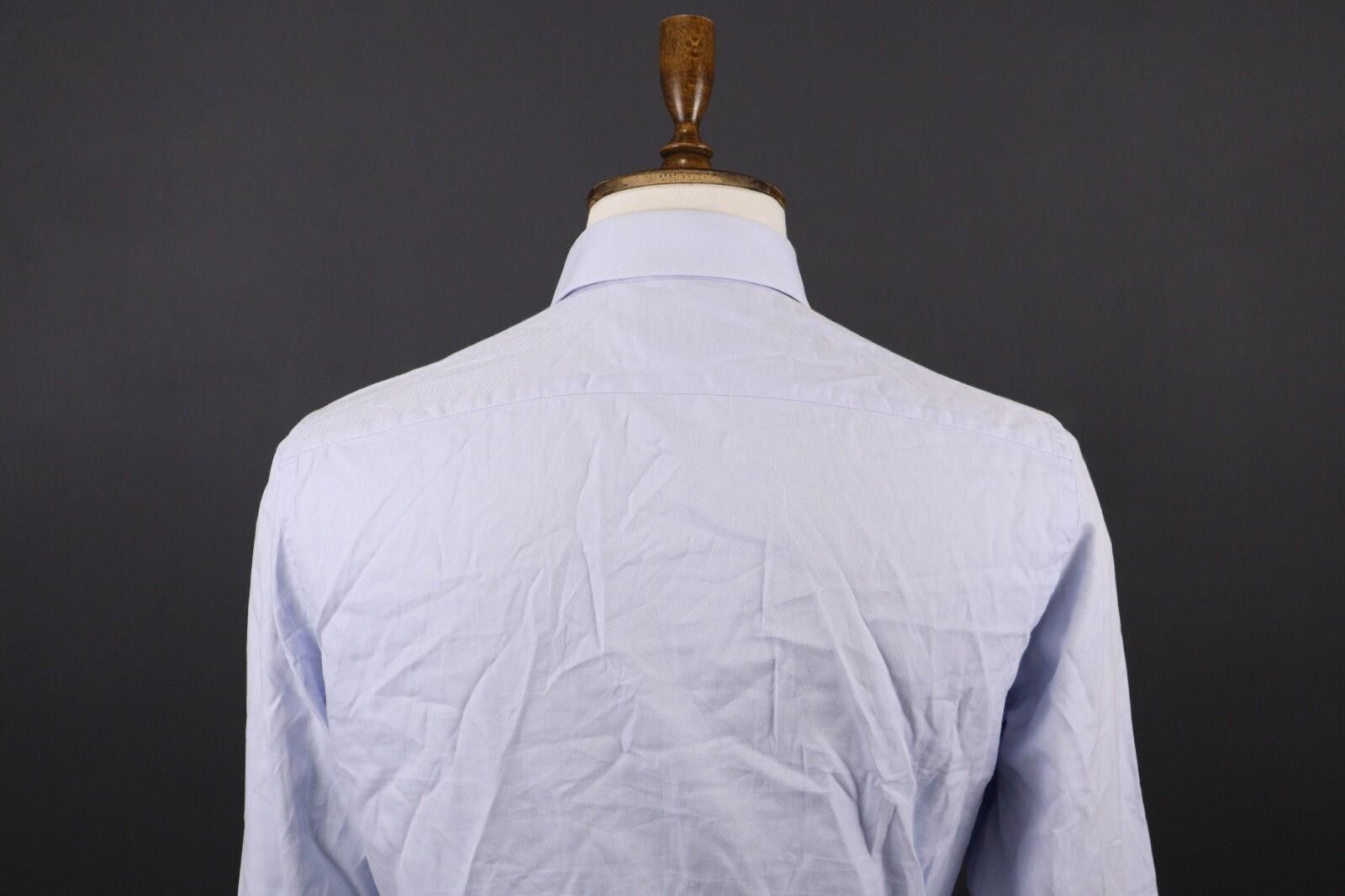Designer Boggi Milano Slim Fit Blue Button Down Shirt Size 41 / 16 Size US M / EU 48-50 / 2 - 7 Thumbnail
