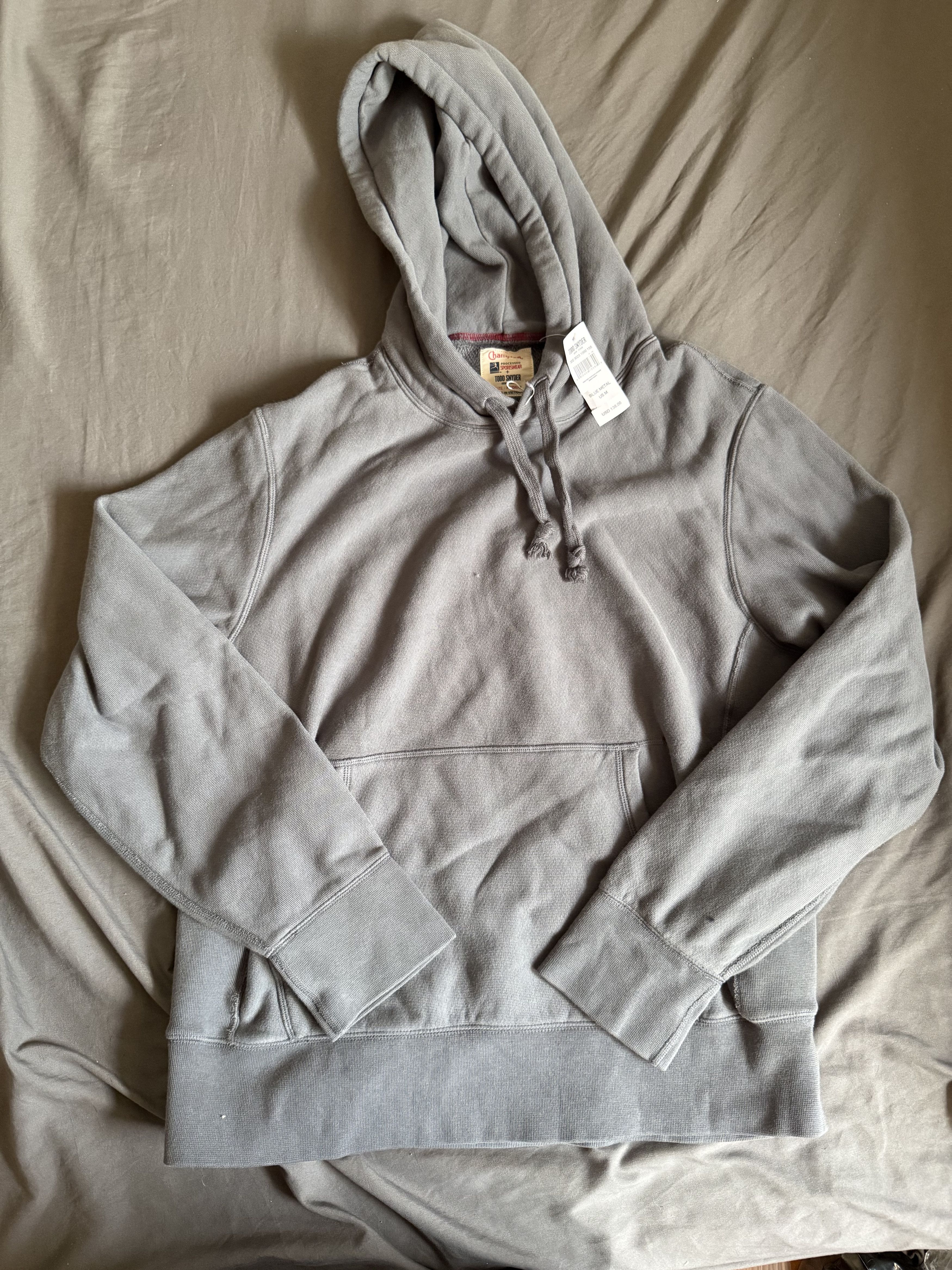 Champion × Todd Snyder TODD SNYDER x CHAMPION POPOVER HOODIE in BLUE METAL $138 Size US M / EU 48-50 / 2 - 2 Thumbnail