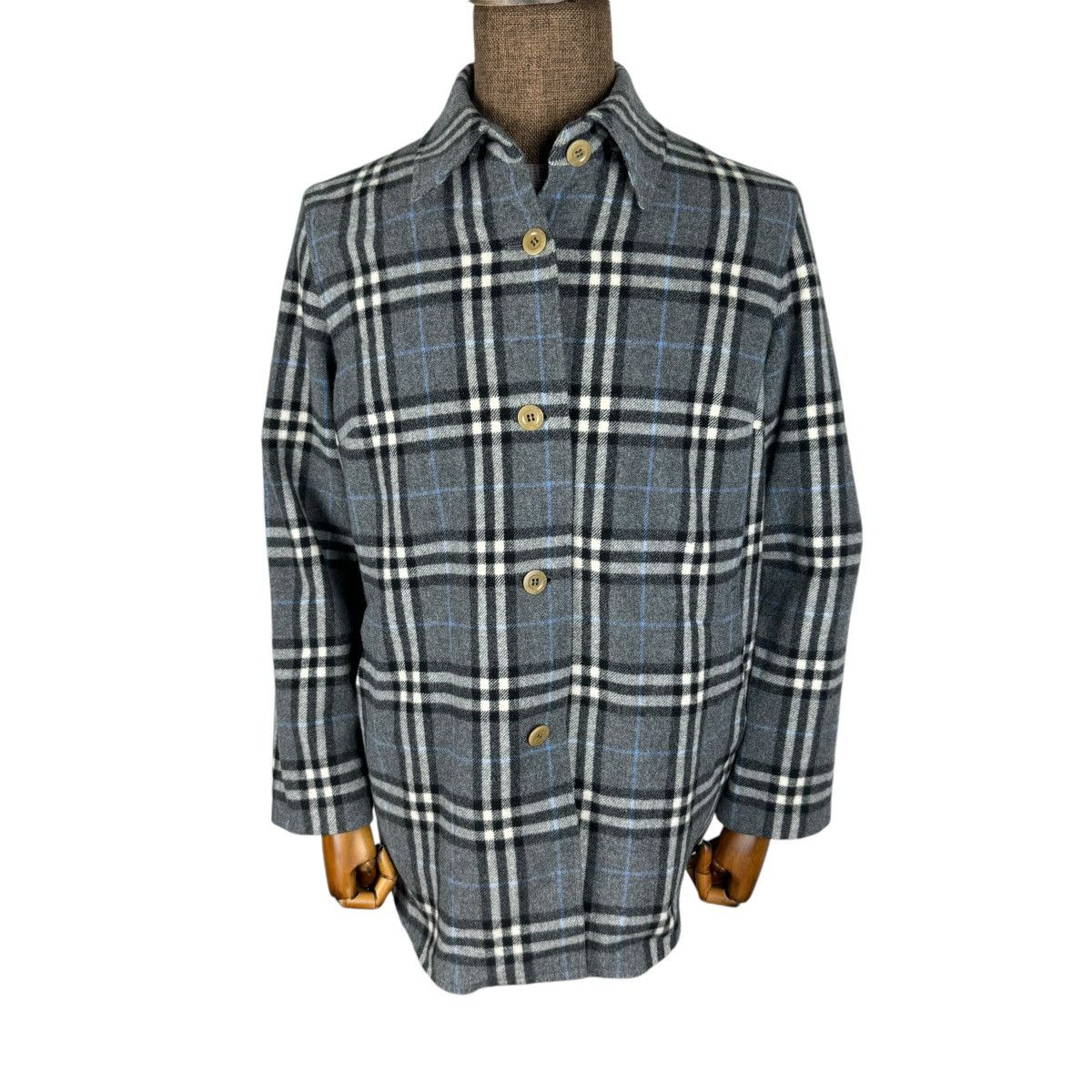 Burberry × Burberry Prorsum × Vintage ☀️BURBERRYS WOOL NOVA CHECK BUTTON JACKET Size M / US 6-8 / IT 42-44 - 2 Thumbnail