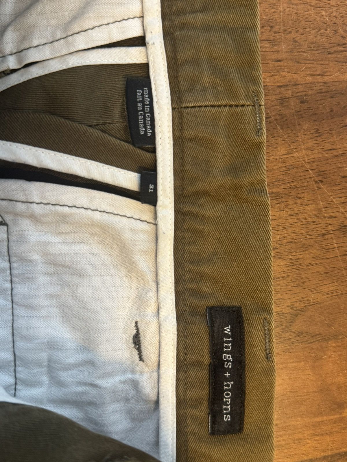 Wings + Horns Wings + Horns Slim Chino Size US 31 - 2 Thumbnail