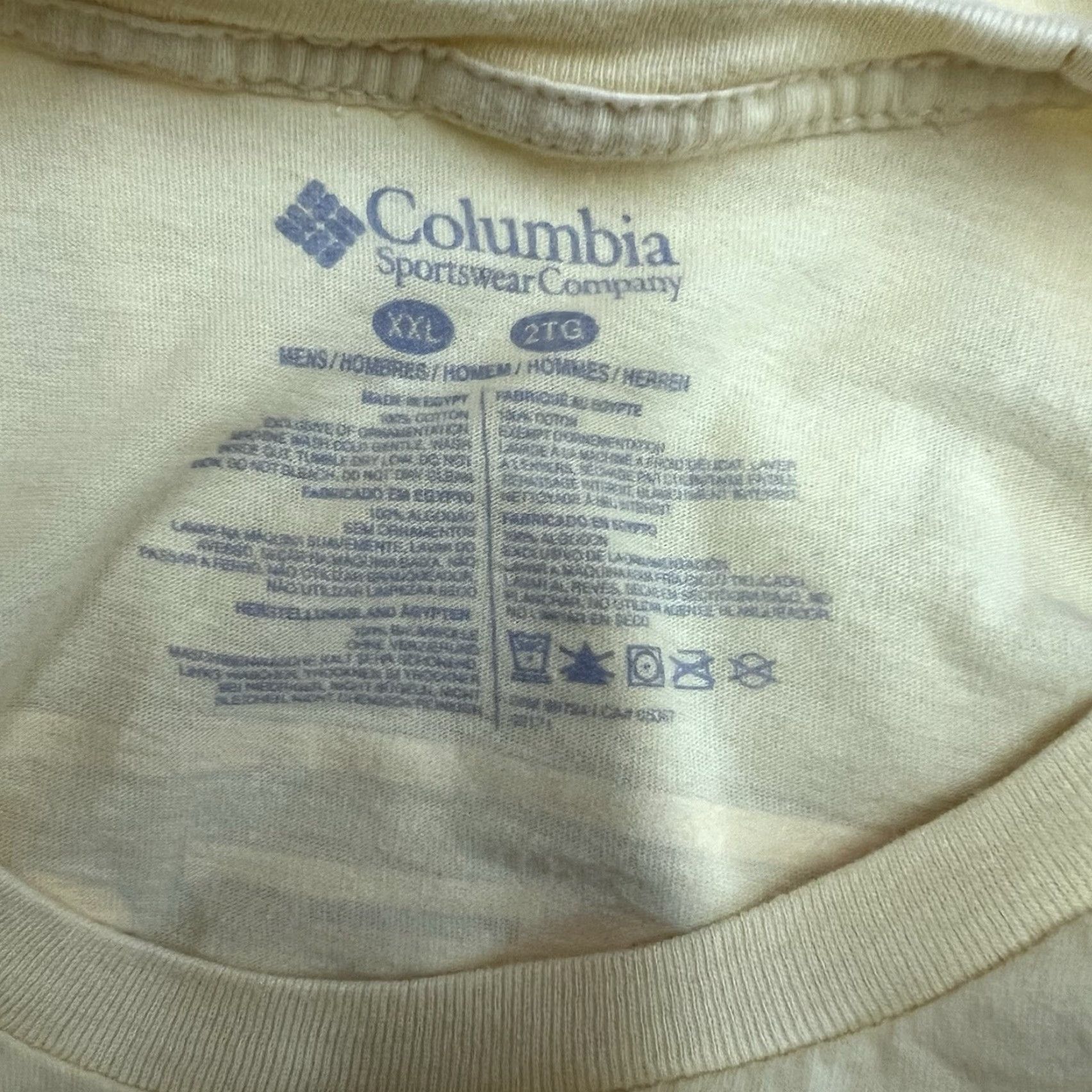 Vintage Columbia PFG T-Shirt Mens 2XL Yellow Lightweight Short Sleeve Round Neck Outdoor Fish Size US XXL / EU 58 / 5 - 5 Thumbnail