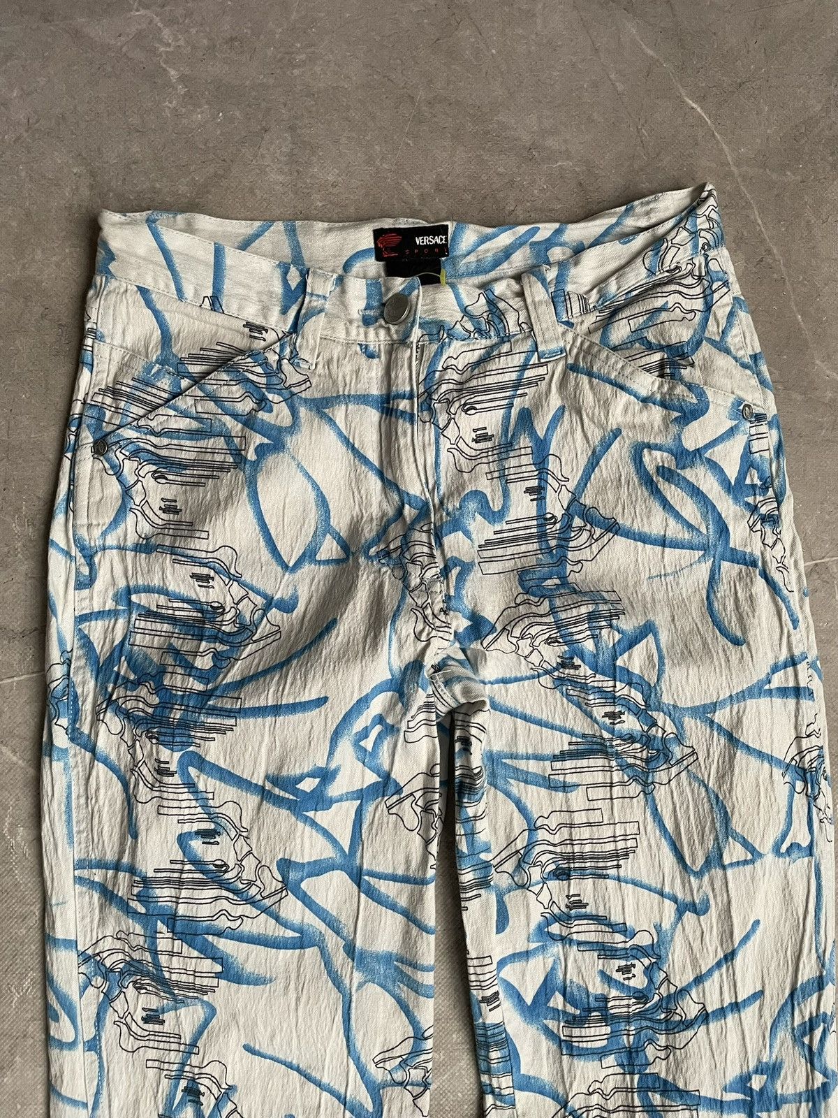 Versace Versace Vintage Pants Printed jeans logo Size US 29 - 5 Thumbnail