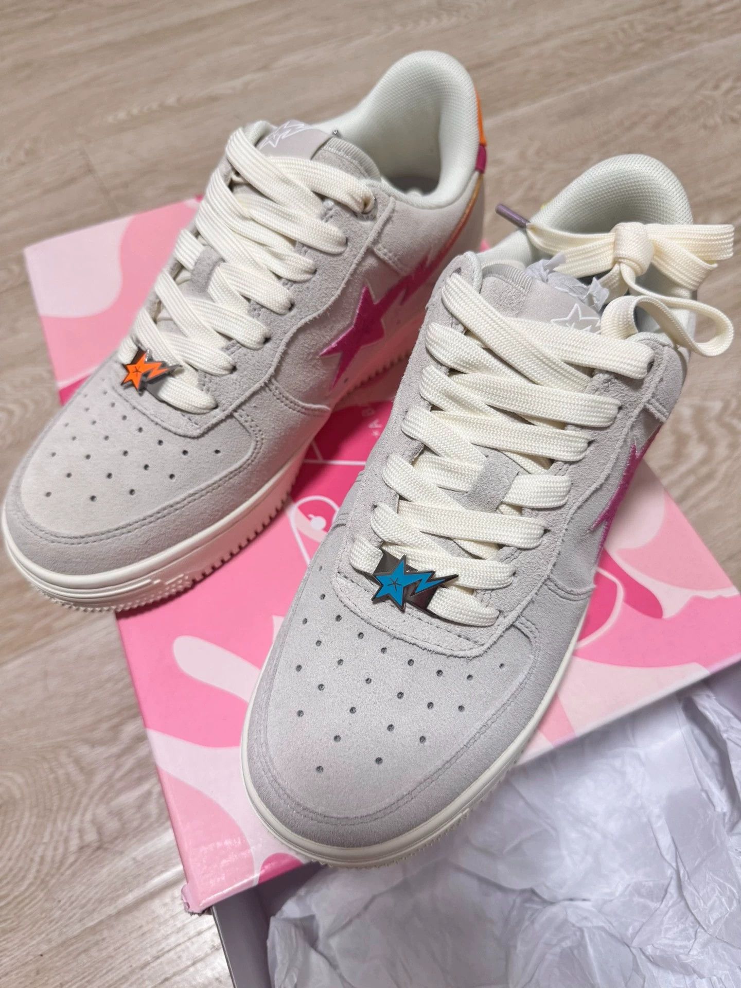 Bape BAPE STA BAPY 23ss Limited Suede Low-Top Sneaker Pink US7 Size US 7 / EU 40 - 2 Thumbnail