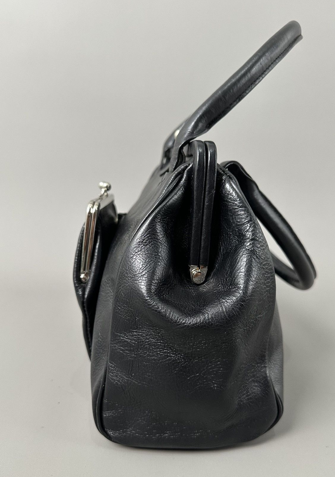 Yohji Yamamoto Y’s - Yohji Yamamoto Double Claps - Top Handle Leather Bag Size ONE SIZE - 7 Thumbnail