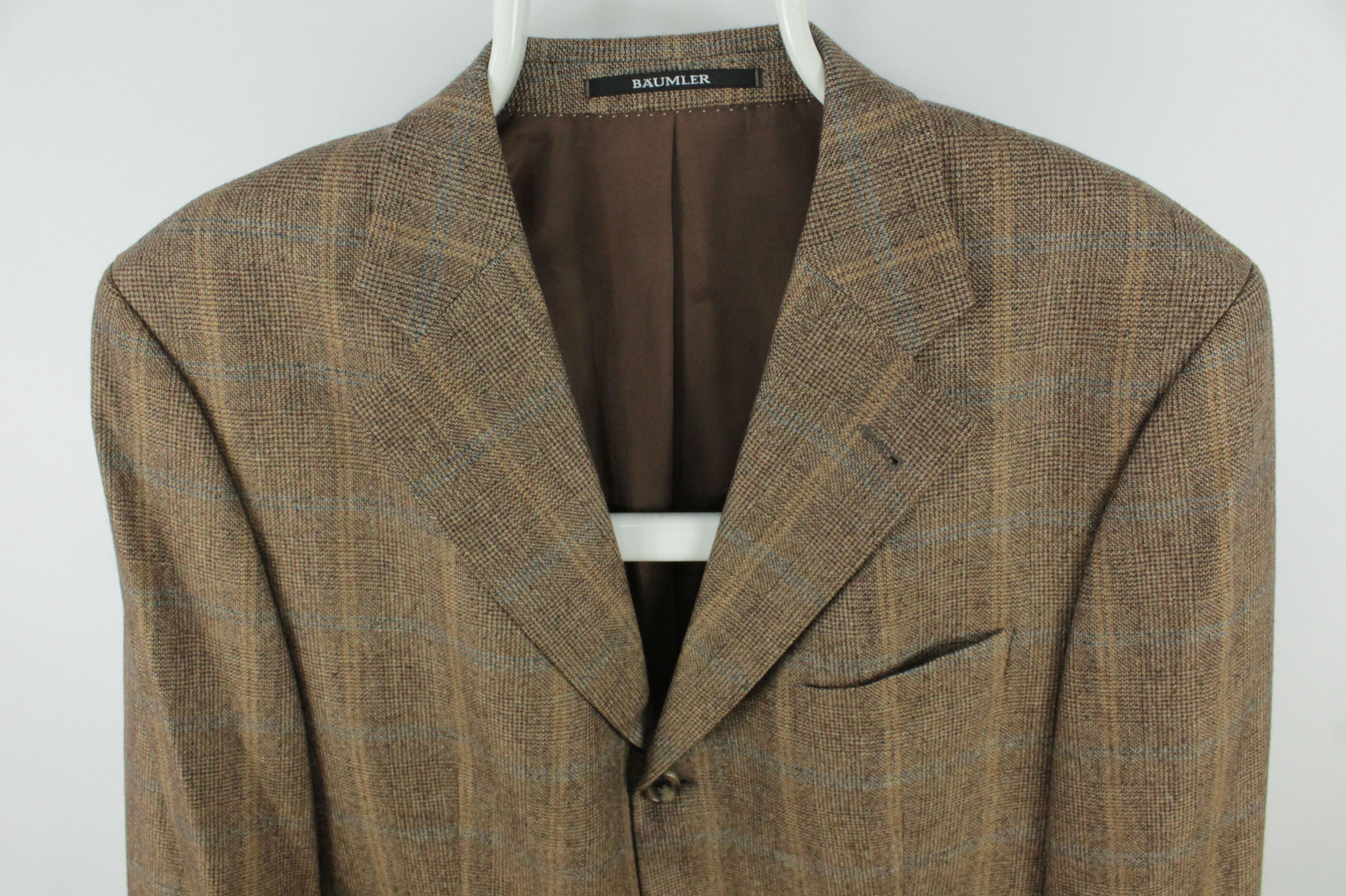 Baumler Baumler Pure Cashmere 3BTN Check Blazer Jacket Men's Size US L / EU 52-54 / 3 - 2 Thumbnail