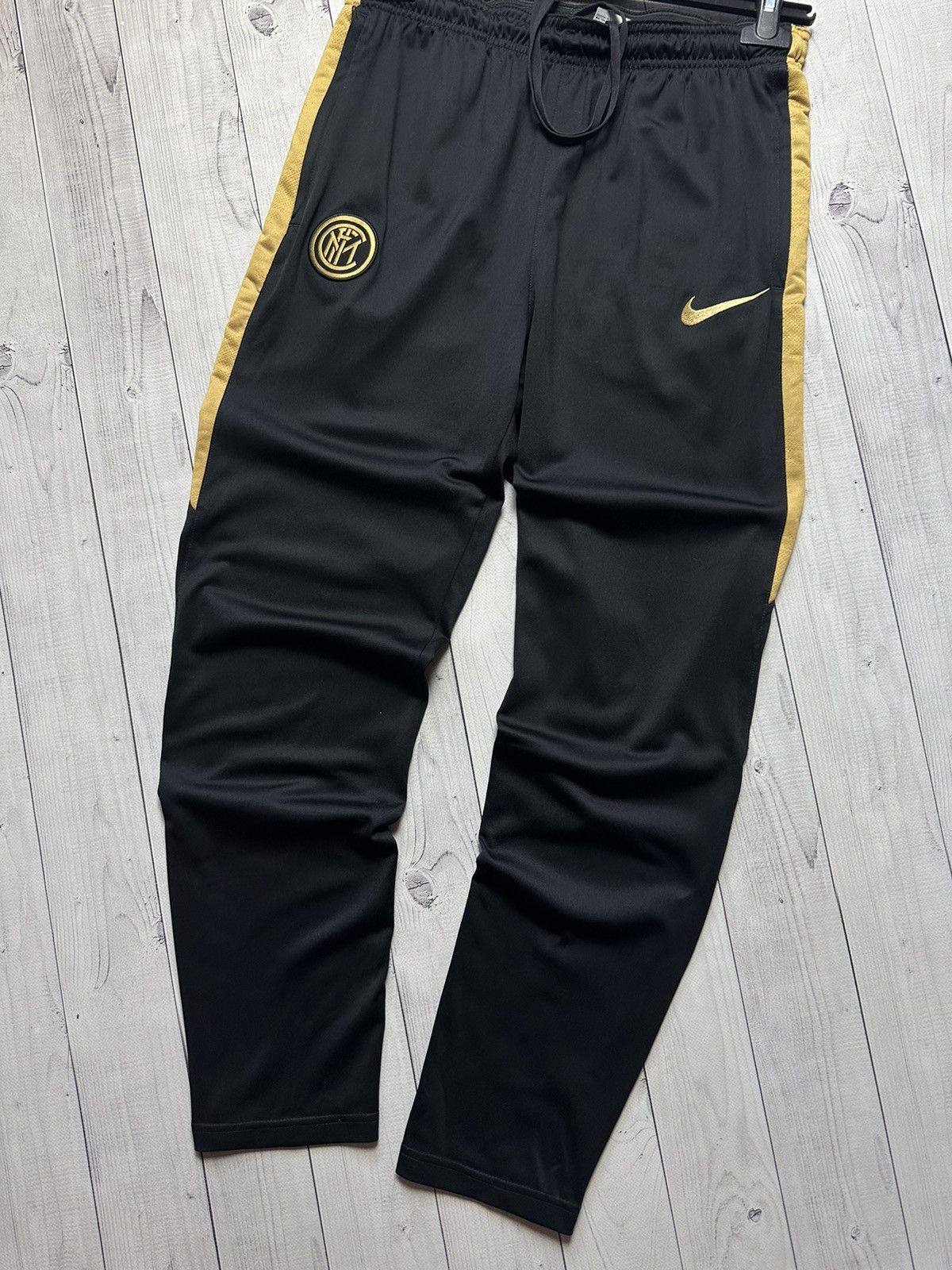 Nike × Vintage Nike soccer joggers Inter Milan size M gold line Size US 32 / EU 48 - 2 Thumbnail