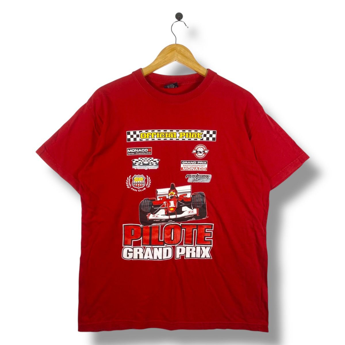 Vintage Vintage Official Pilot MONACO GRAND PRIX Racing Tee Shirt Size US L / EU 52-54 / 3 - 1 Thumbnail
