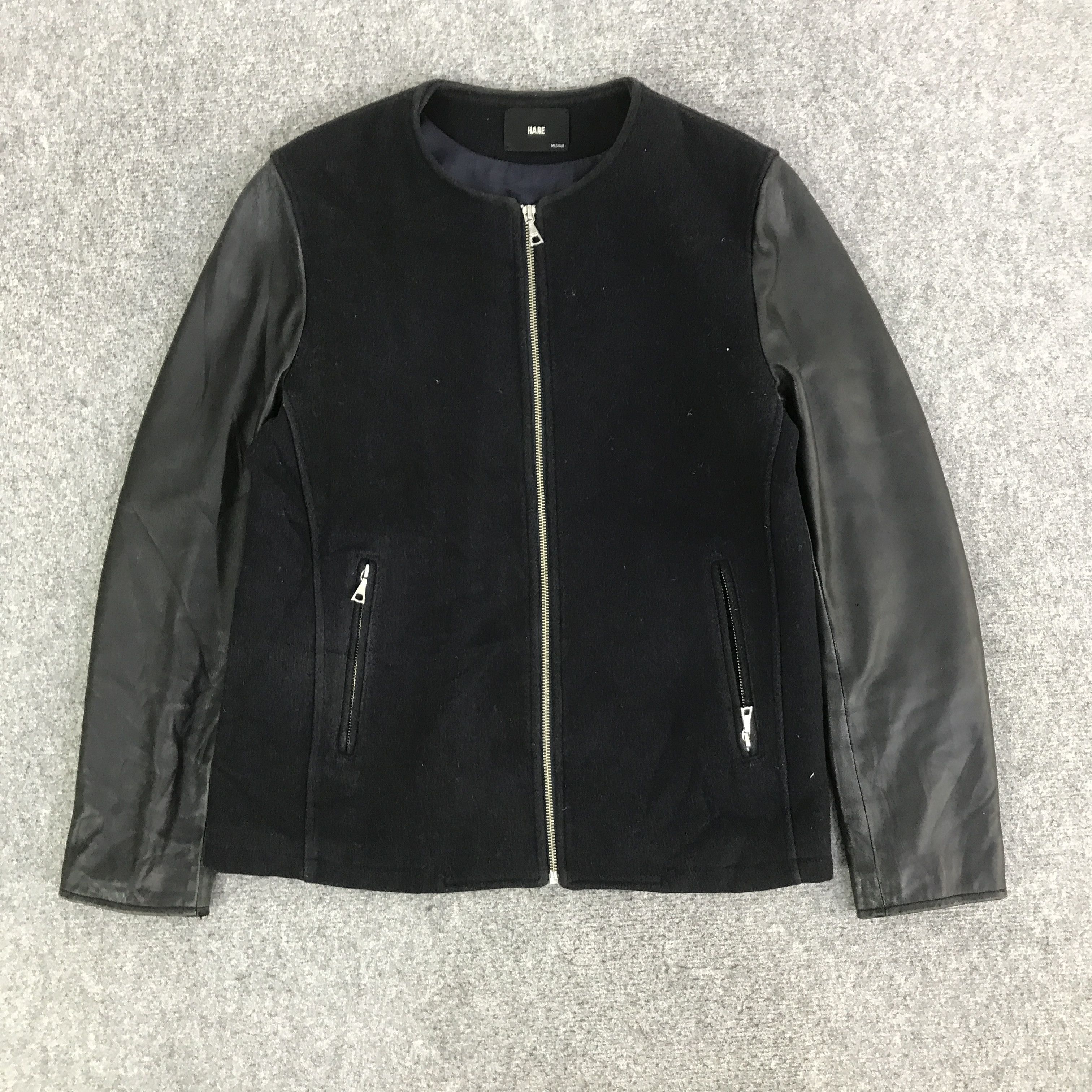 HARE HARE LEATHER SLEEVE JACKET K121B7 Size US M / EU 48-50 / 2 - 1 Thumbnail
