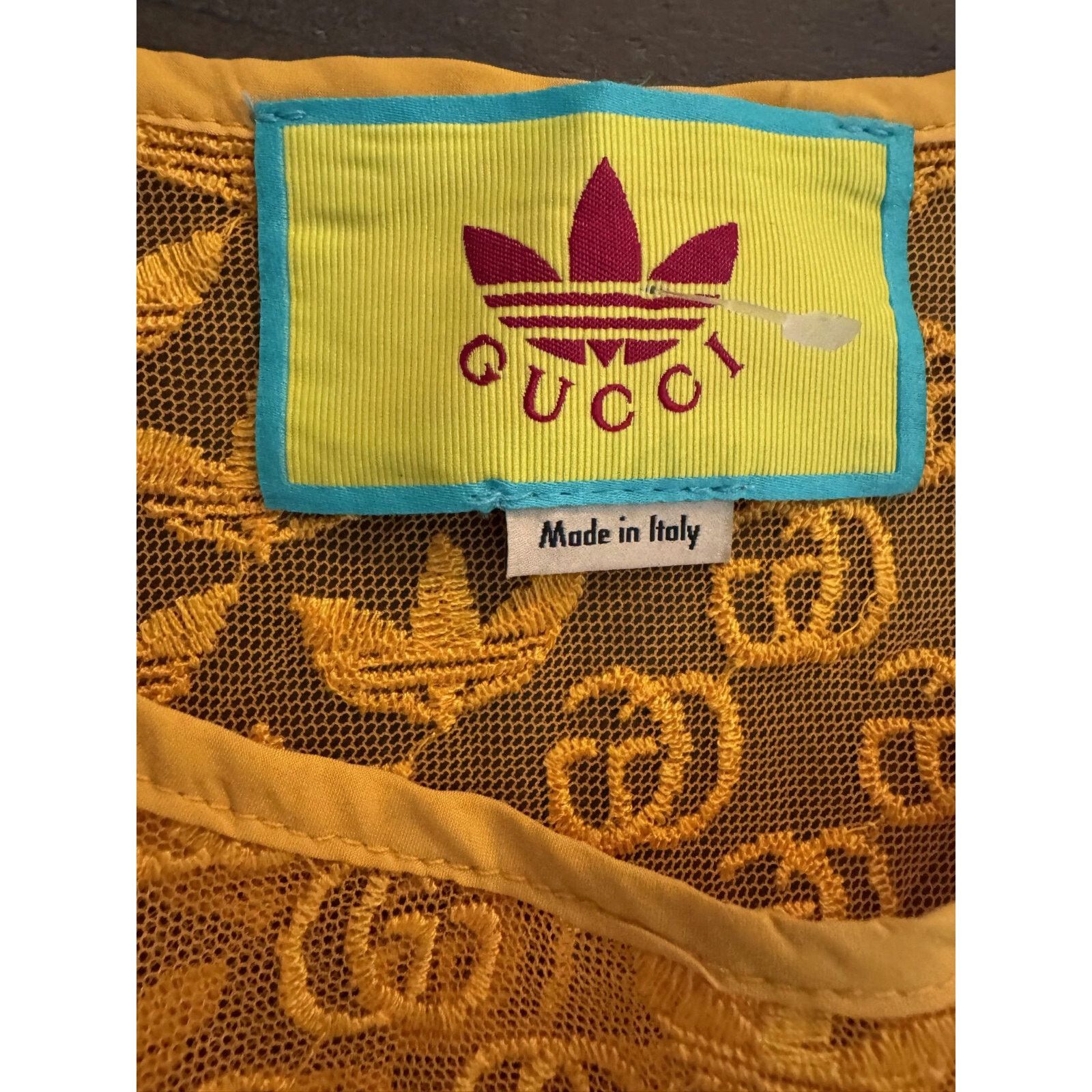 Gucci Gucci x adidas GG YELLOW Tulle Skirt & TOP SZ S/ M Size 30" / US 8 / IT 44 - 7 Thumbnail