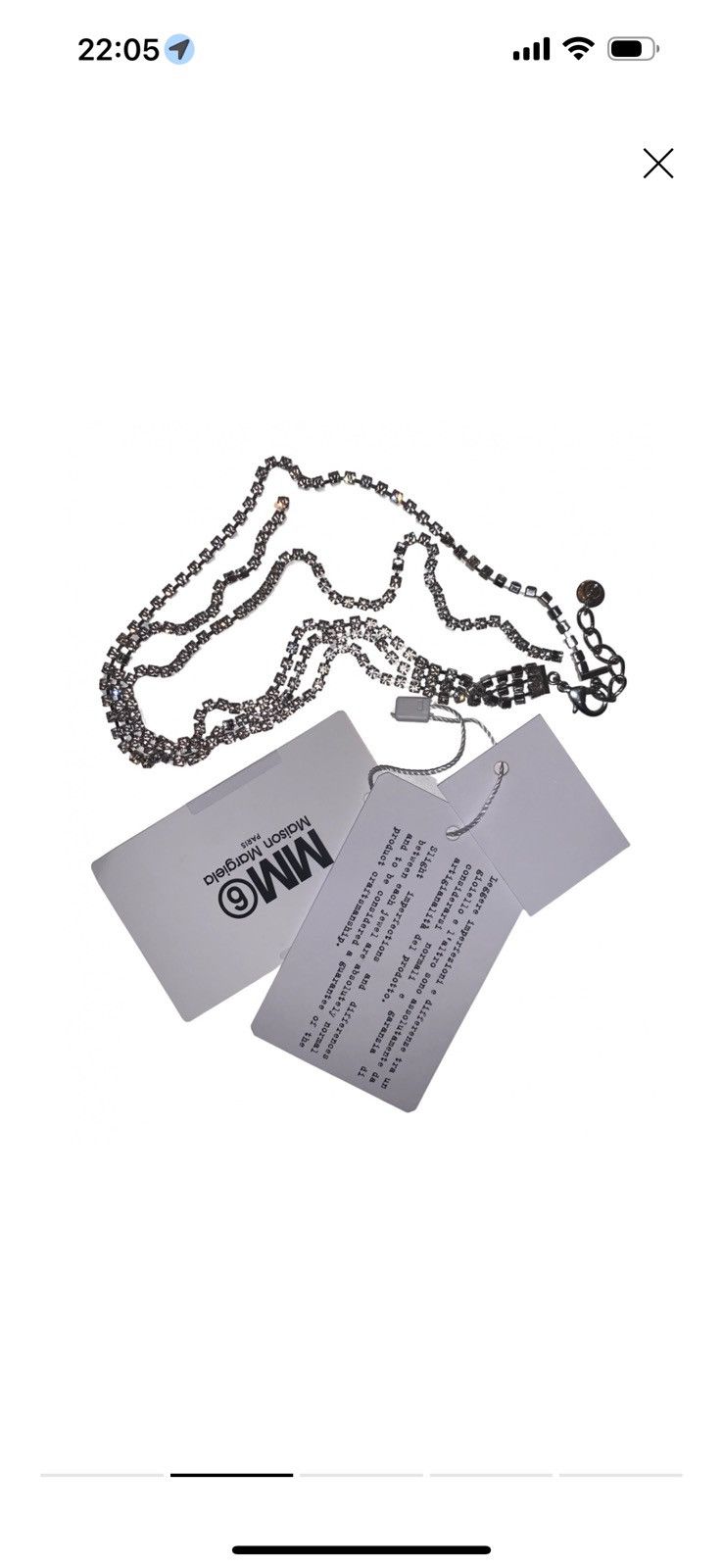 Designer × Maison Margiela MM6 MAISON MARGIELA Pompon Strass Choker Necklace Size ONE SIZE - 2 Thumbnail